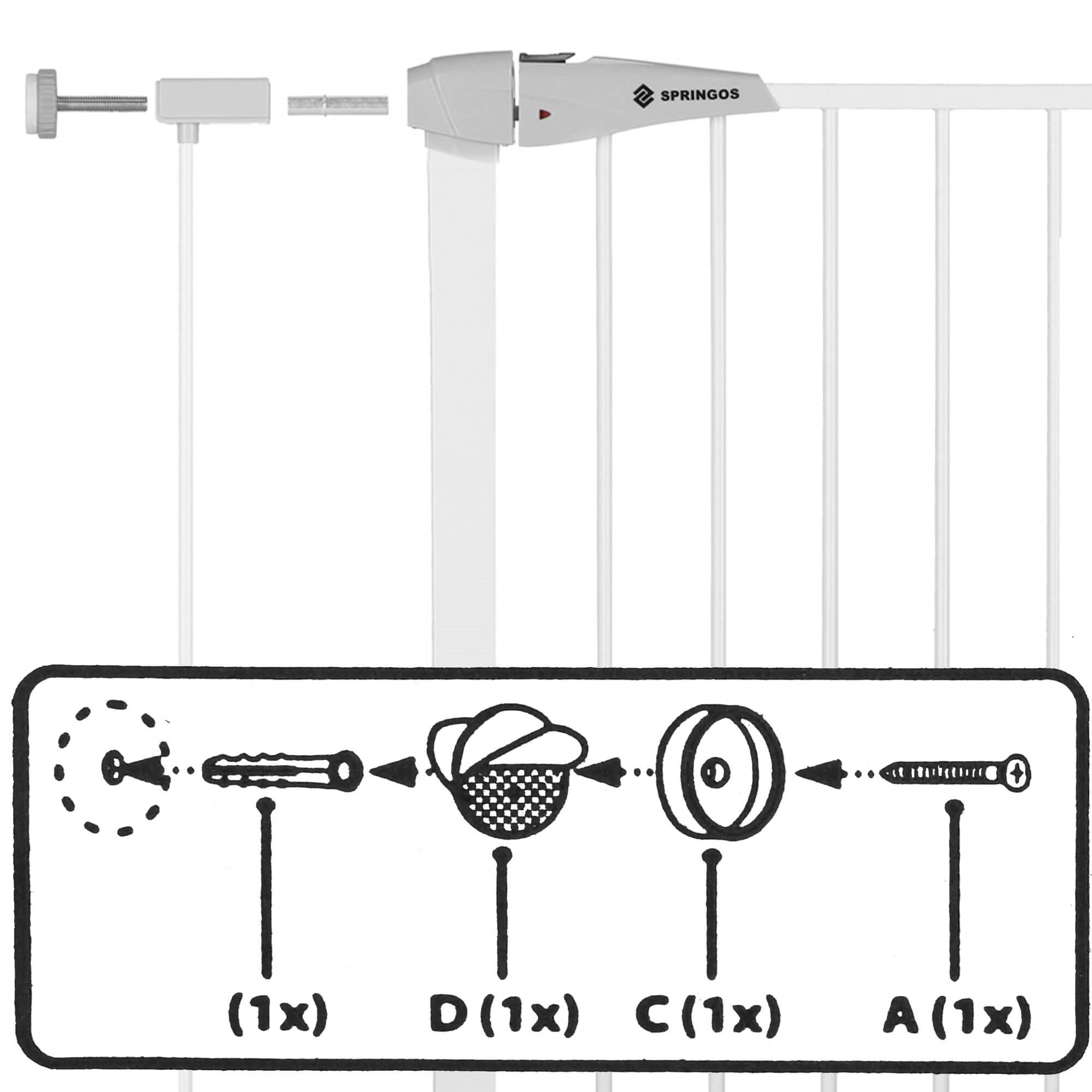 Apsauginiai vartai Springos SG00001AC 76-120 cm 3