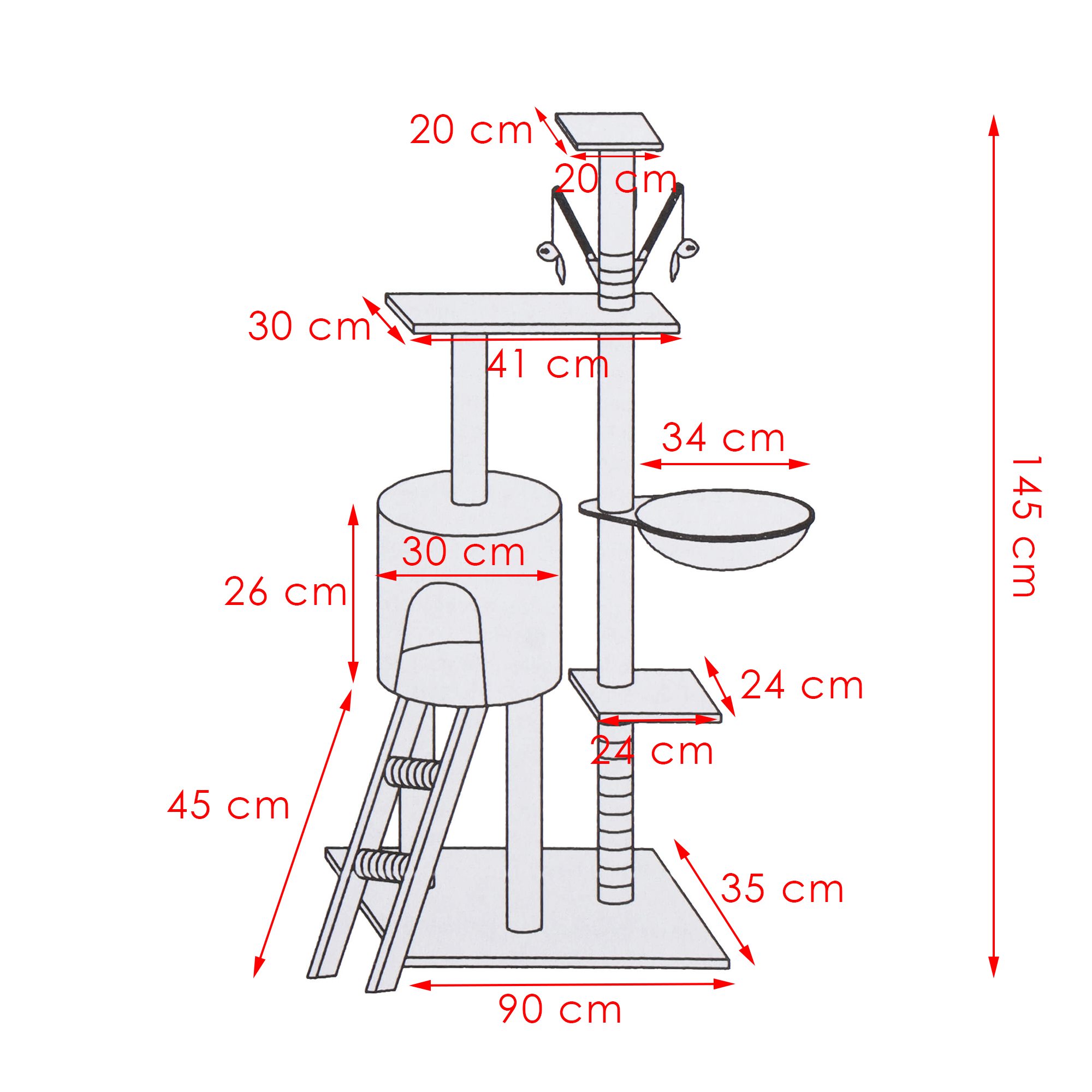 Kačių žaidimų namelis springos pa1046, 145 cm