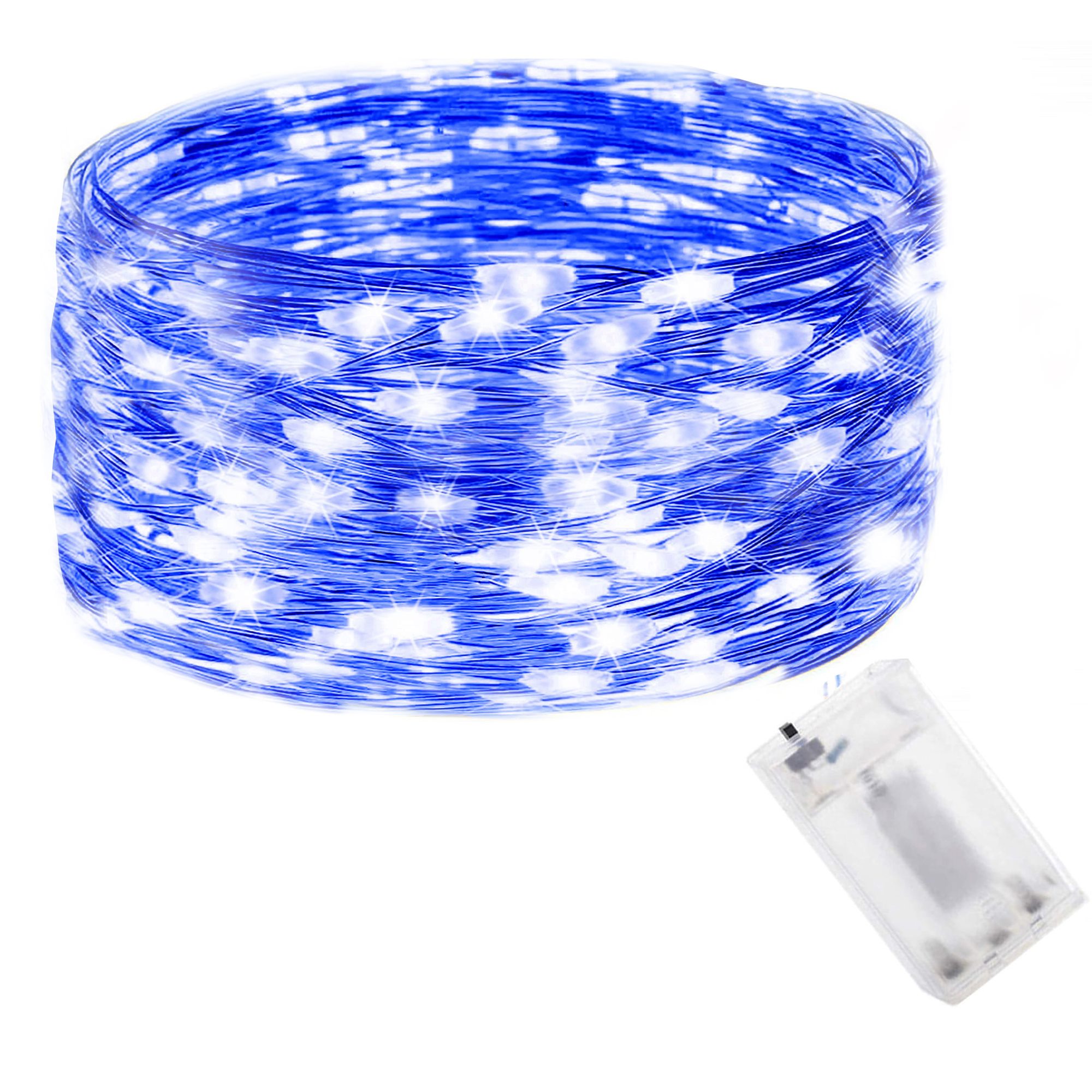 Led girlianda su 50 mikrošviesų, mėlyna, 4,9 m