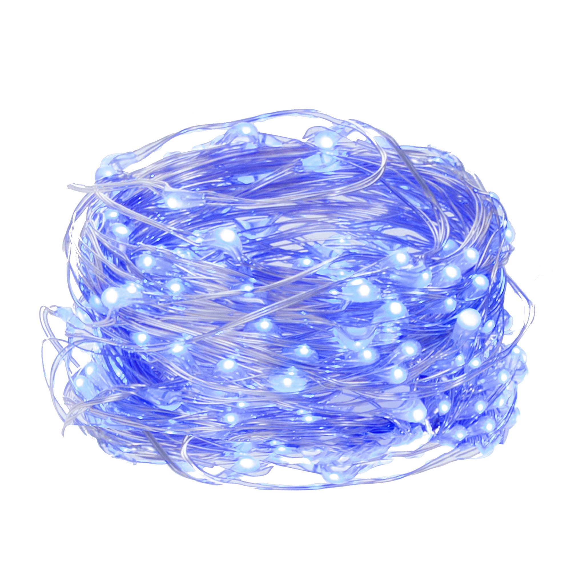 Led girlianda su 50 mikrošviesų, mėlyna, 4,9 m