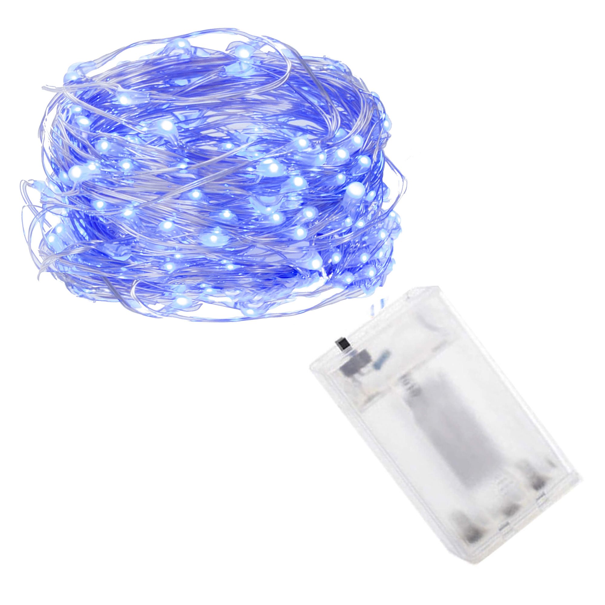 Led girlianda su 50 mikrošviesų, mėlyna, 4,9 m