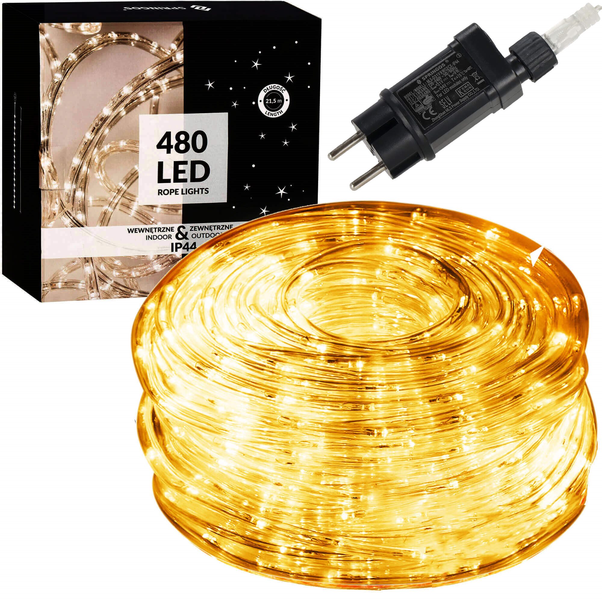 Šviesos girlianda springos 21,5 m su 480 led