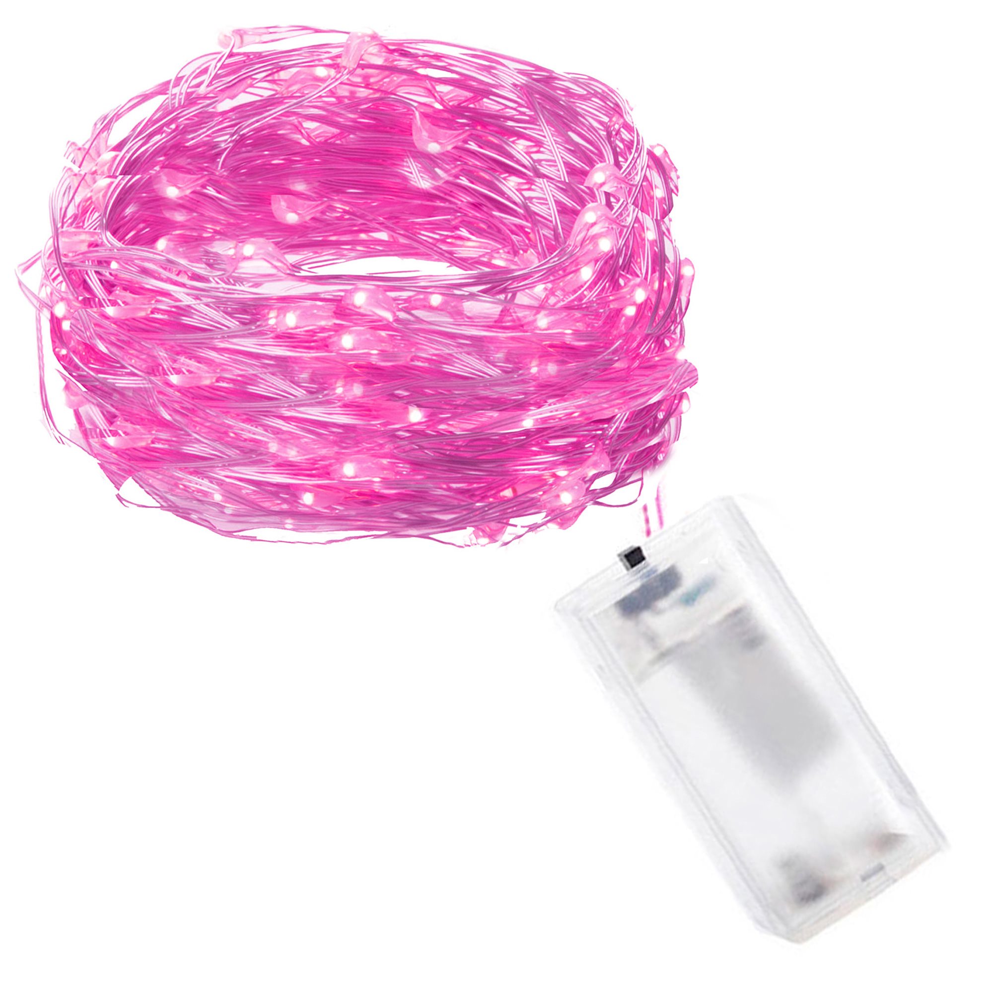 Girlianda su 20 led diodų, rožinė, 1,9 m