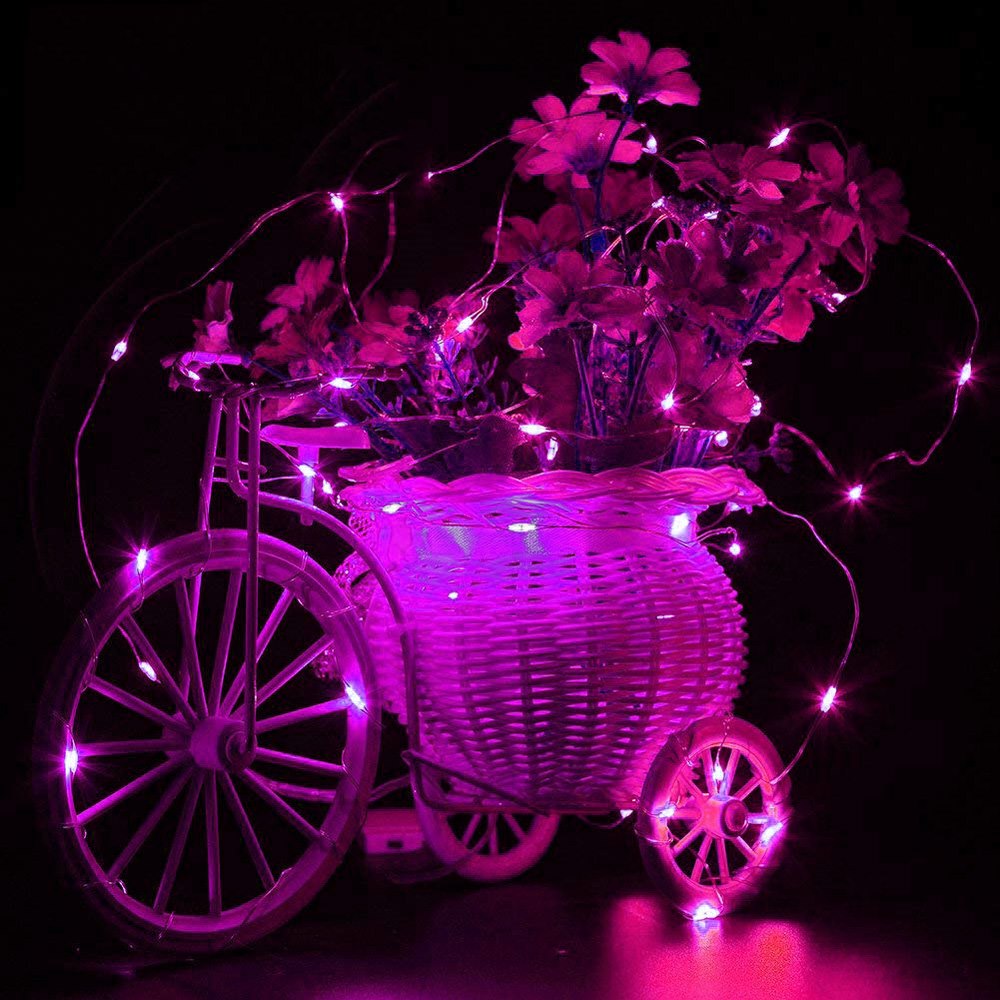 Girlianda su 20 led diodų, rožinė, 1,9 m