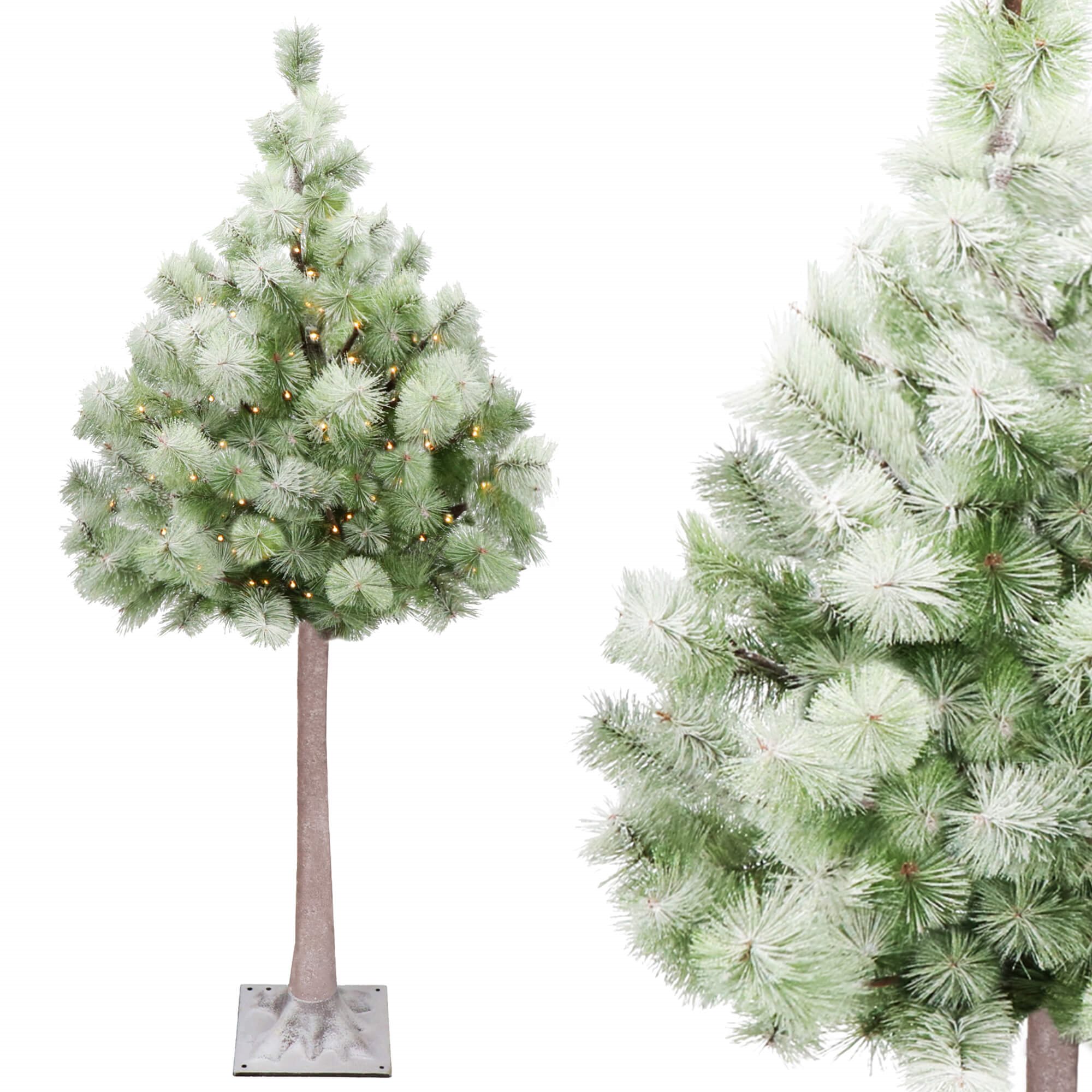Dirbtinė kalėdų eglutė su apšvietimu springos cl0860, 128 led, 150 cm, su sniego efektu 3
