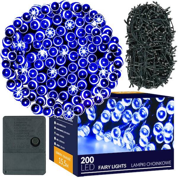 Kalėdinės lemputės springos 200 led, 15,5 m