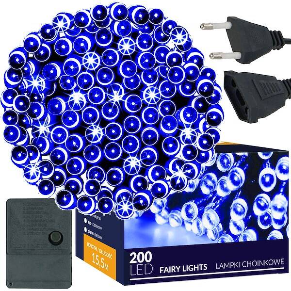 Kalėdinės lemputės springos 200 led, 15,5 m