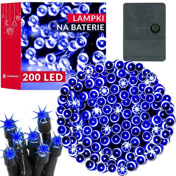 Kalėdinės lemputės springos 200 led, 15,5 m
