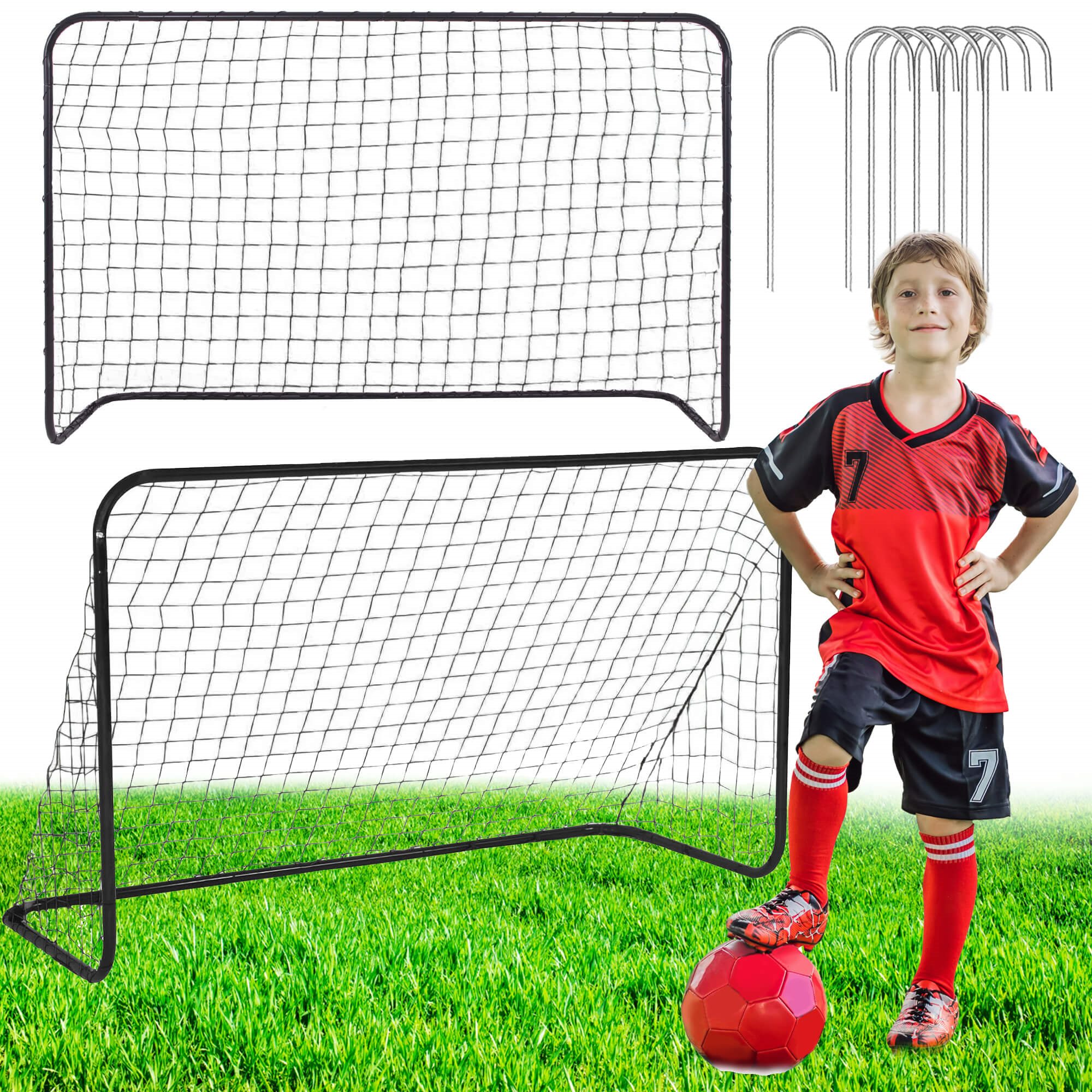 Futbolo vartų komplektas Springos SG0015 183x122x61 cm
