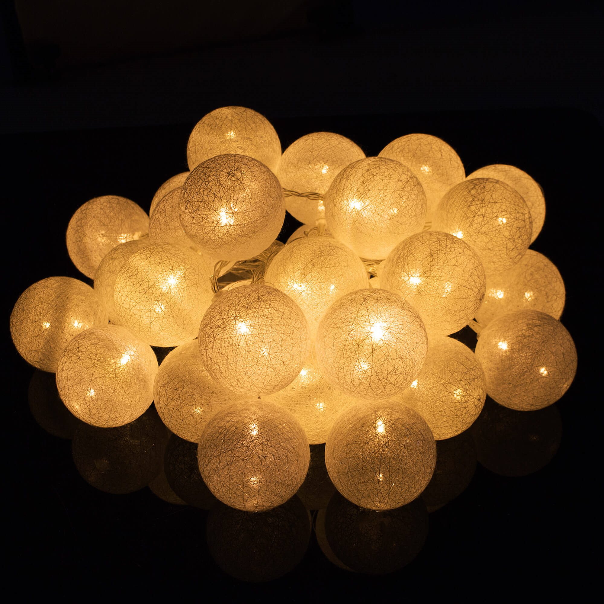Dekoratyvinė šviesų girlianda 30 led, šilta balta spalva, 6,1 m