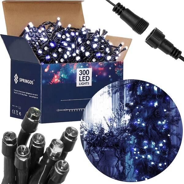 Kalėdinės lemputės springos 300 led 19,5 m