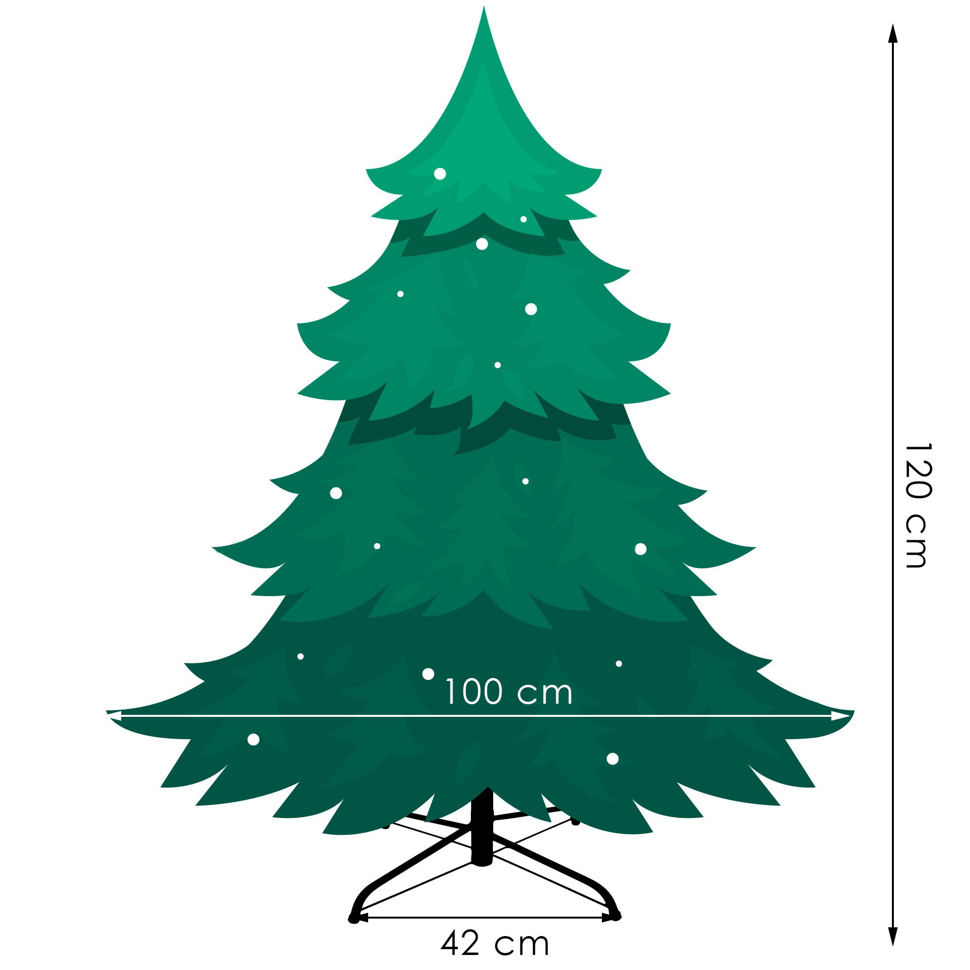 Kalėdų eglutė springos 120 cm premium pe šakelės 1