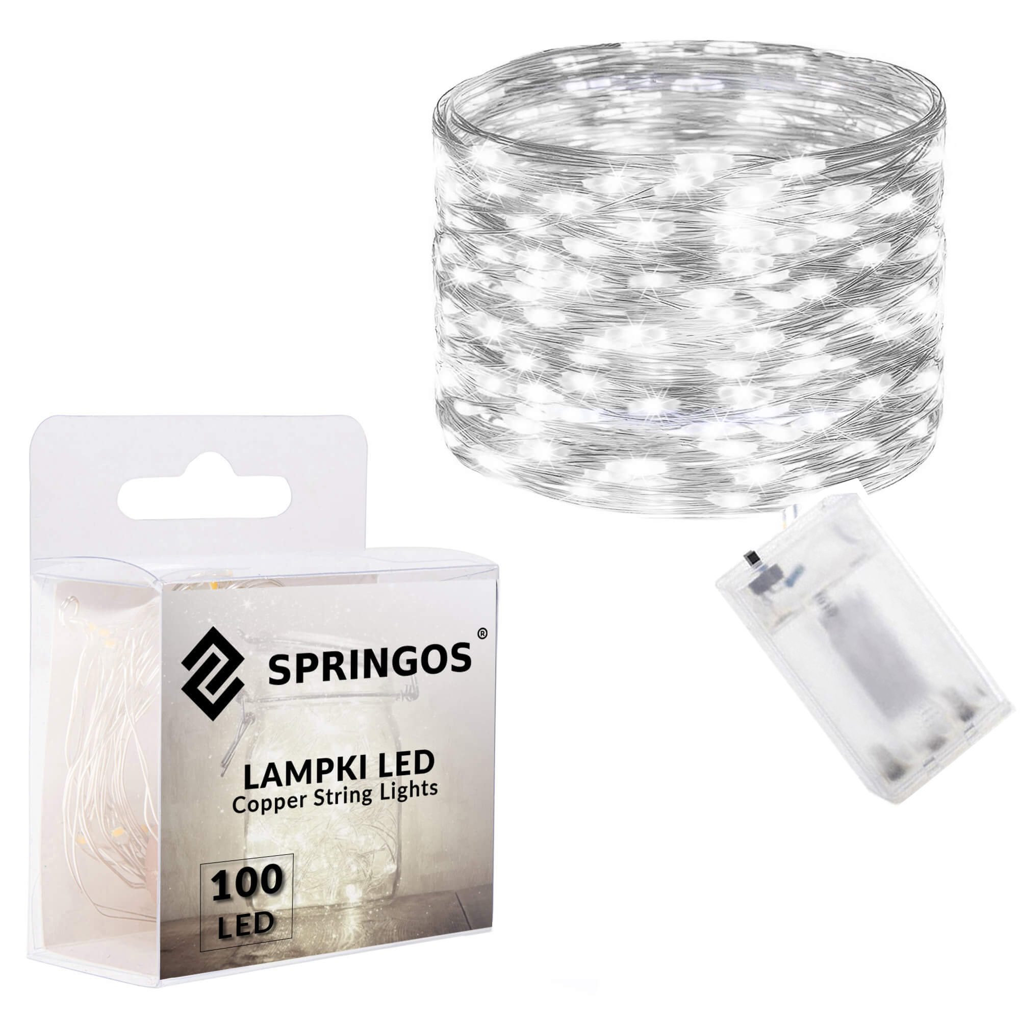 Kalėdinės lemputės springos cl0019, 100 led, 9,9 m