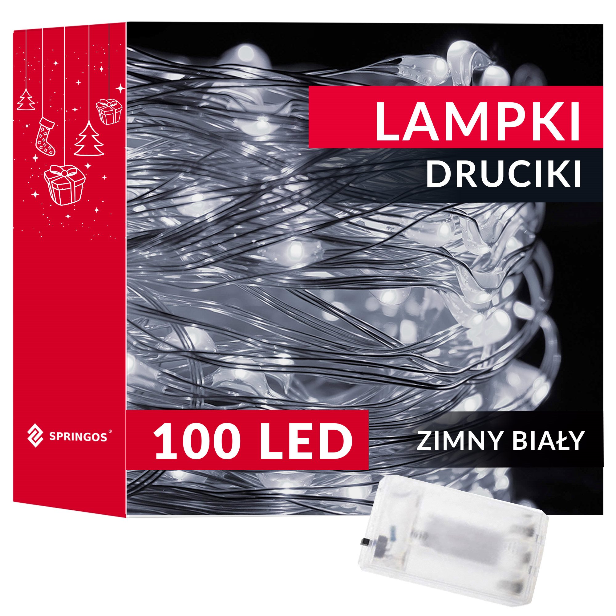 Kalėdinės lemputės springos cl0019, 100 led, 9,9 m