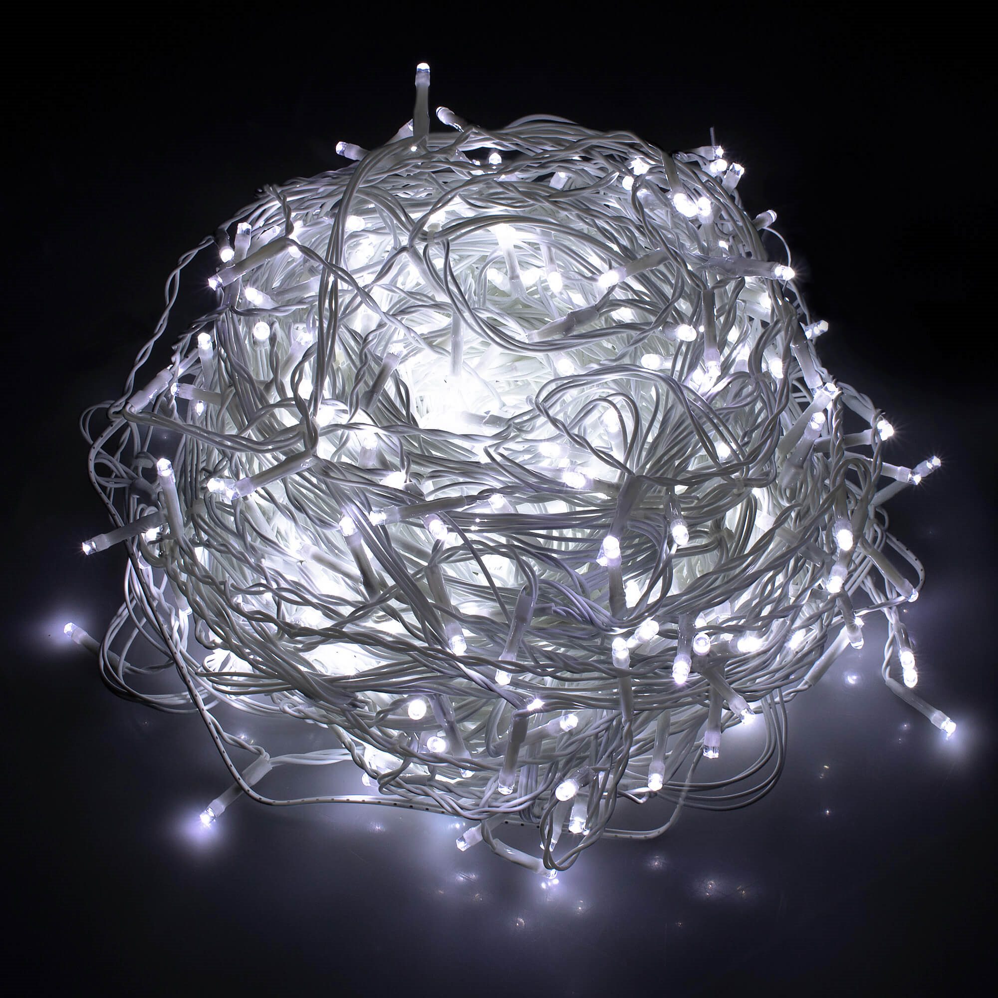 Šventinė led girlianda su blykstės efektu, 12 m, 300 led