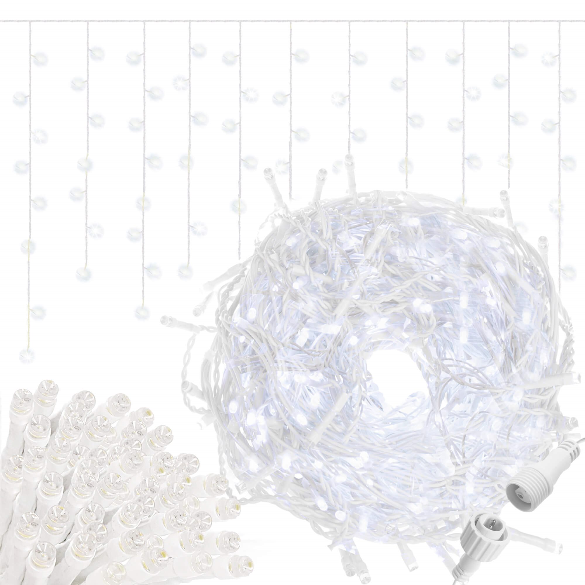 Šventinė led girlianda su blykstės efektu, 12 m, 300 led 1