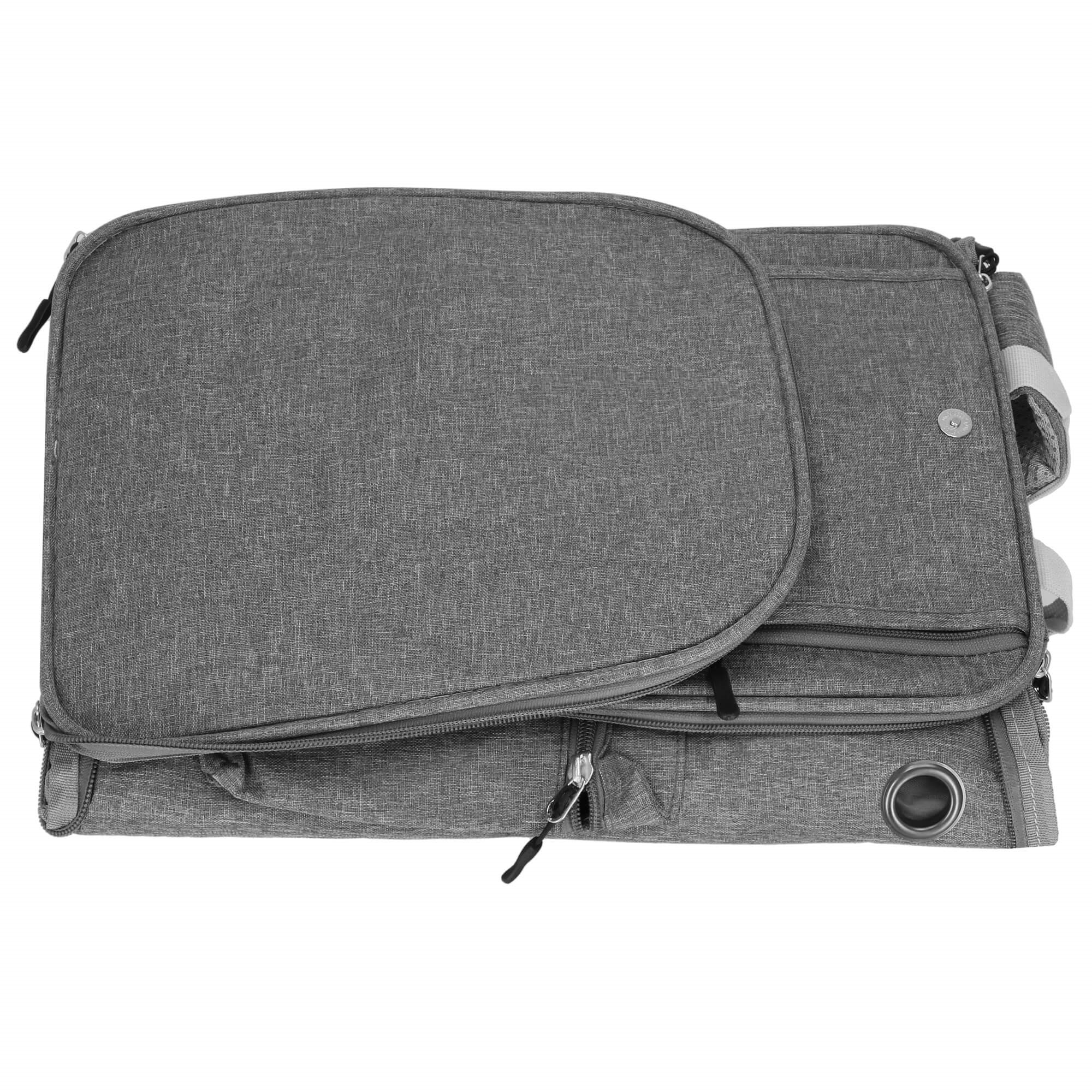 Gyvūnų transportavimo kuprinė springos pa0232, 39 x 28 x 27 cm, pilka