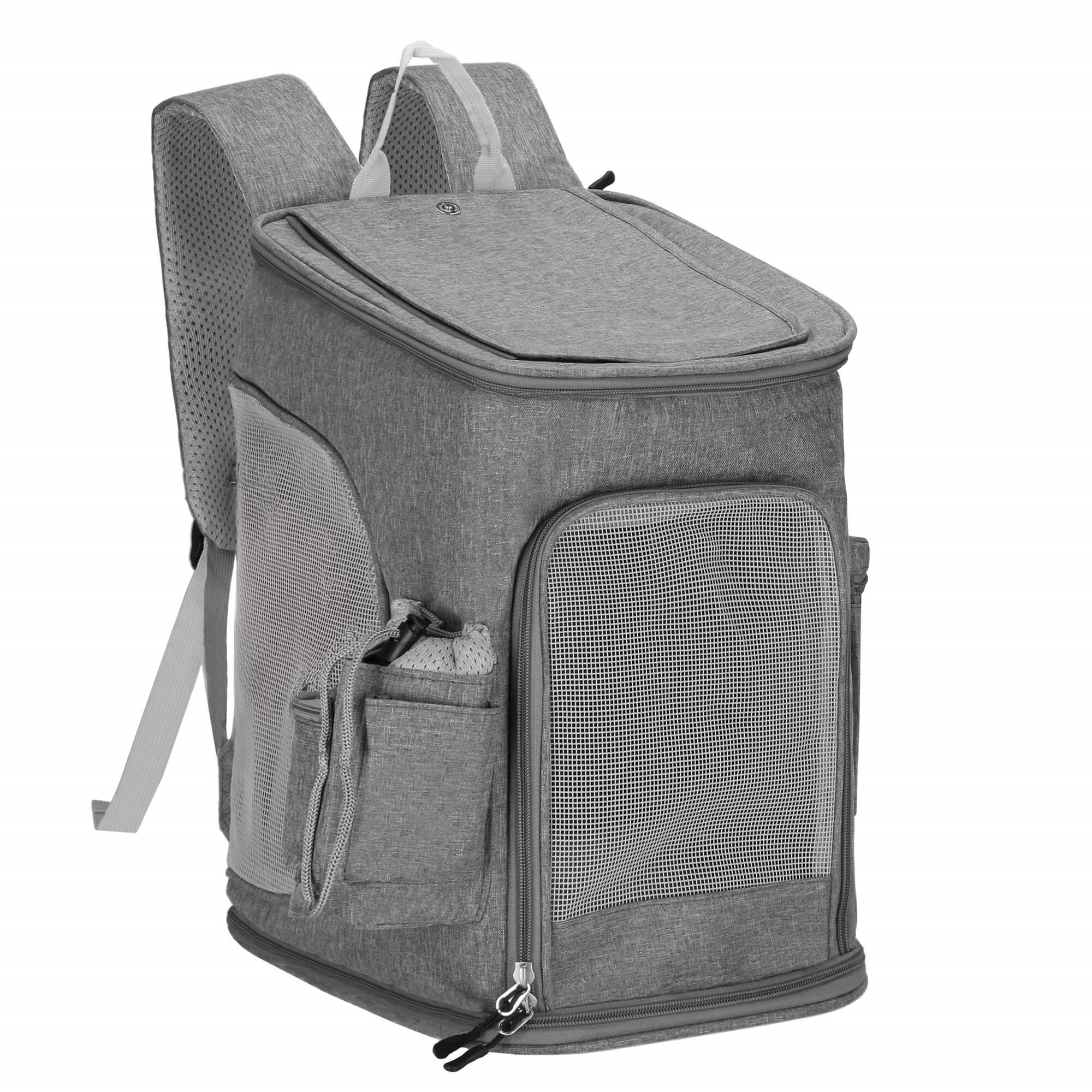 Gyvūnų transportavimo kuprinė springos pa0232, 39 x 28 x 27 cm, pilka