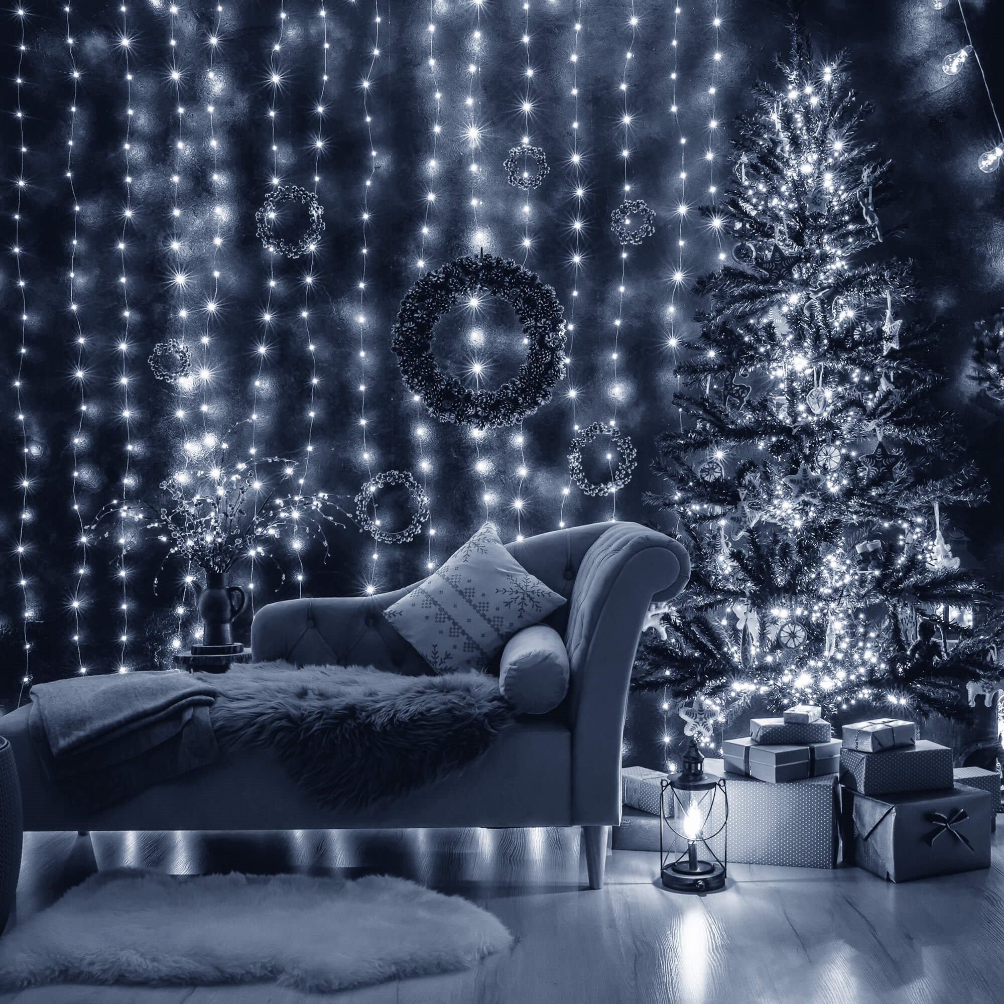 Užuolaida Springos 300 LED žiburių 3x3 m 2