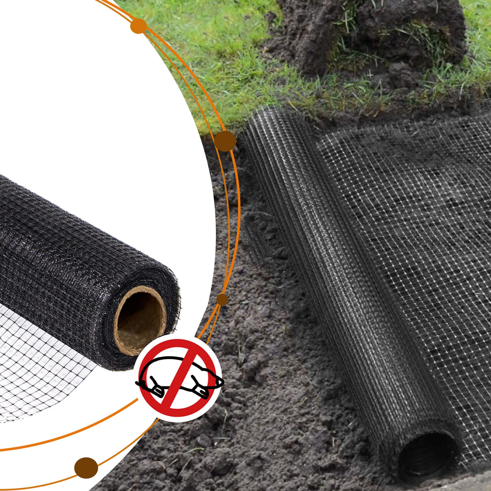 Tinklelis nuo kurmių springus 1x25 m