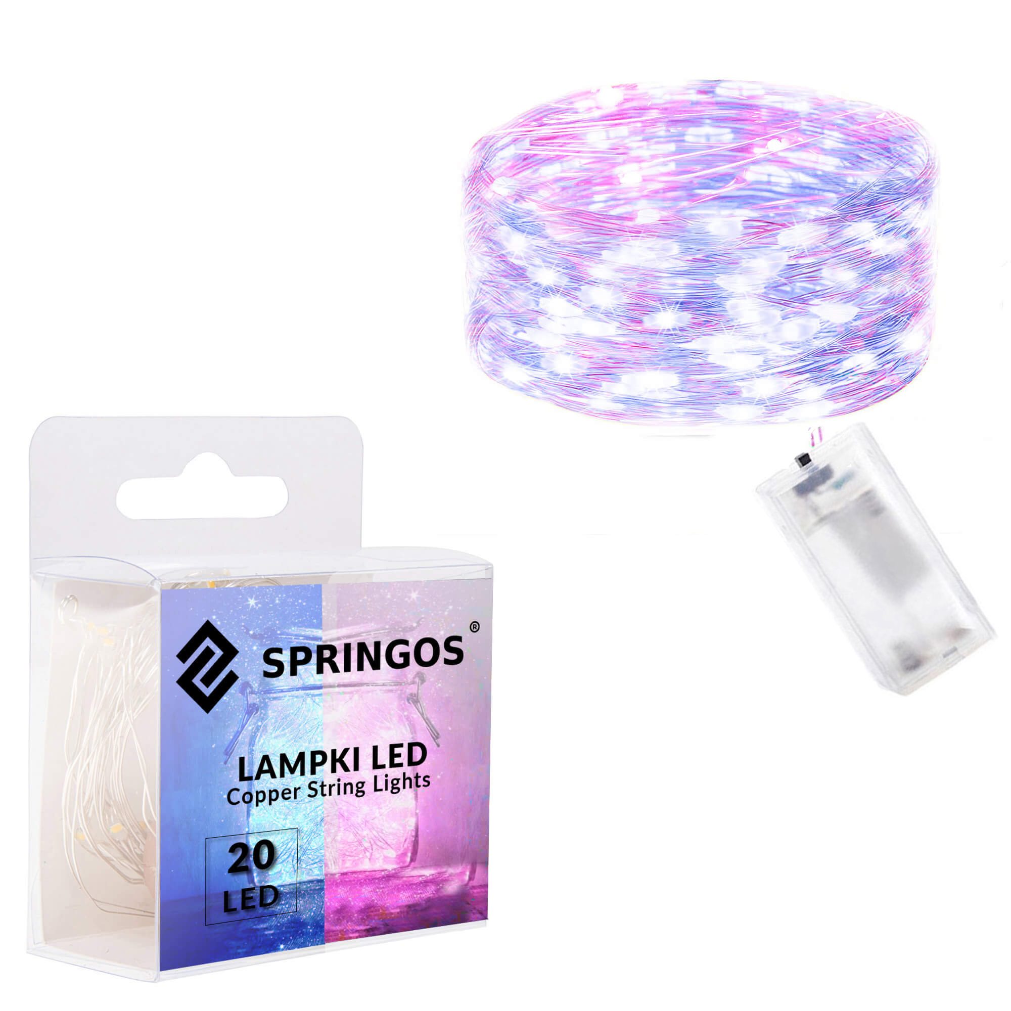 Mikrolempučių girlianda su 20 led diodų, 1,9 m