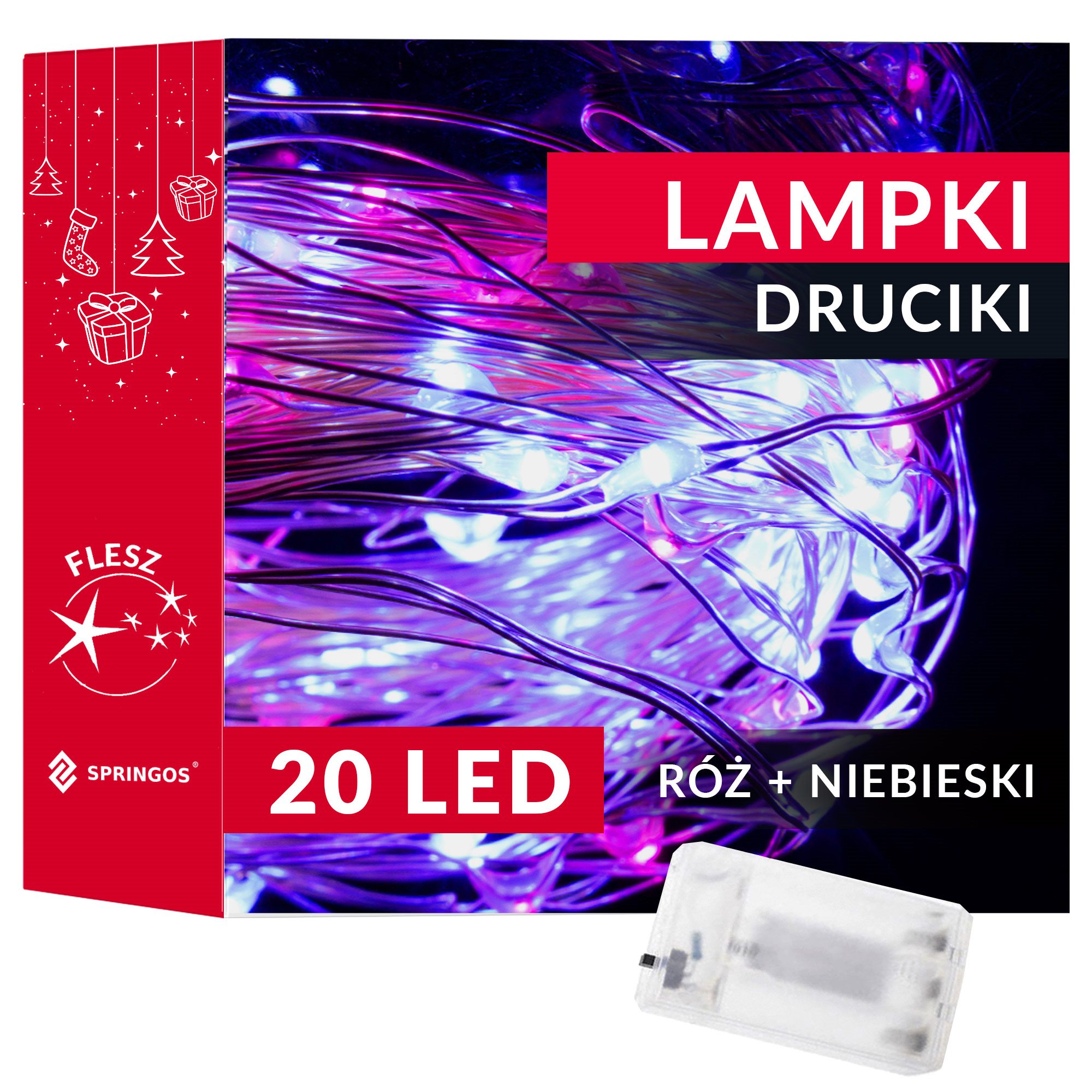 Mikrolempučių girlianda su 20 led diodų, 1,9 m