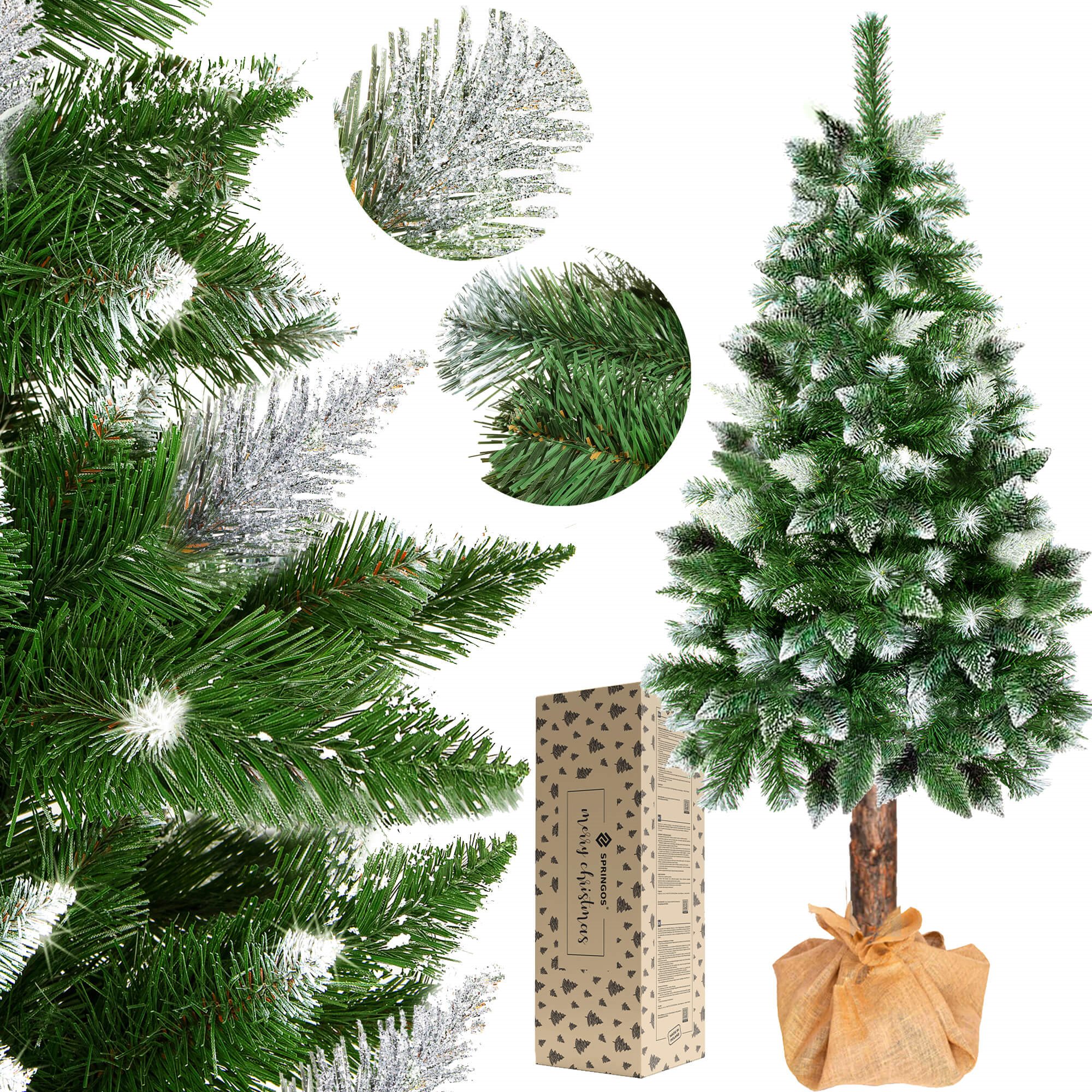 Kalėdinė eglutė springos ct0112 220 cm su deimantiniu šerkšnu