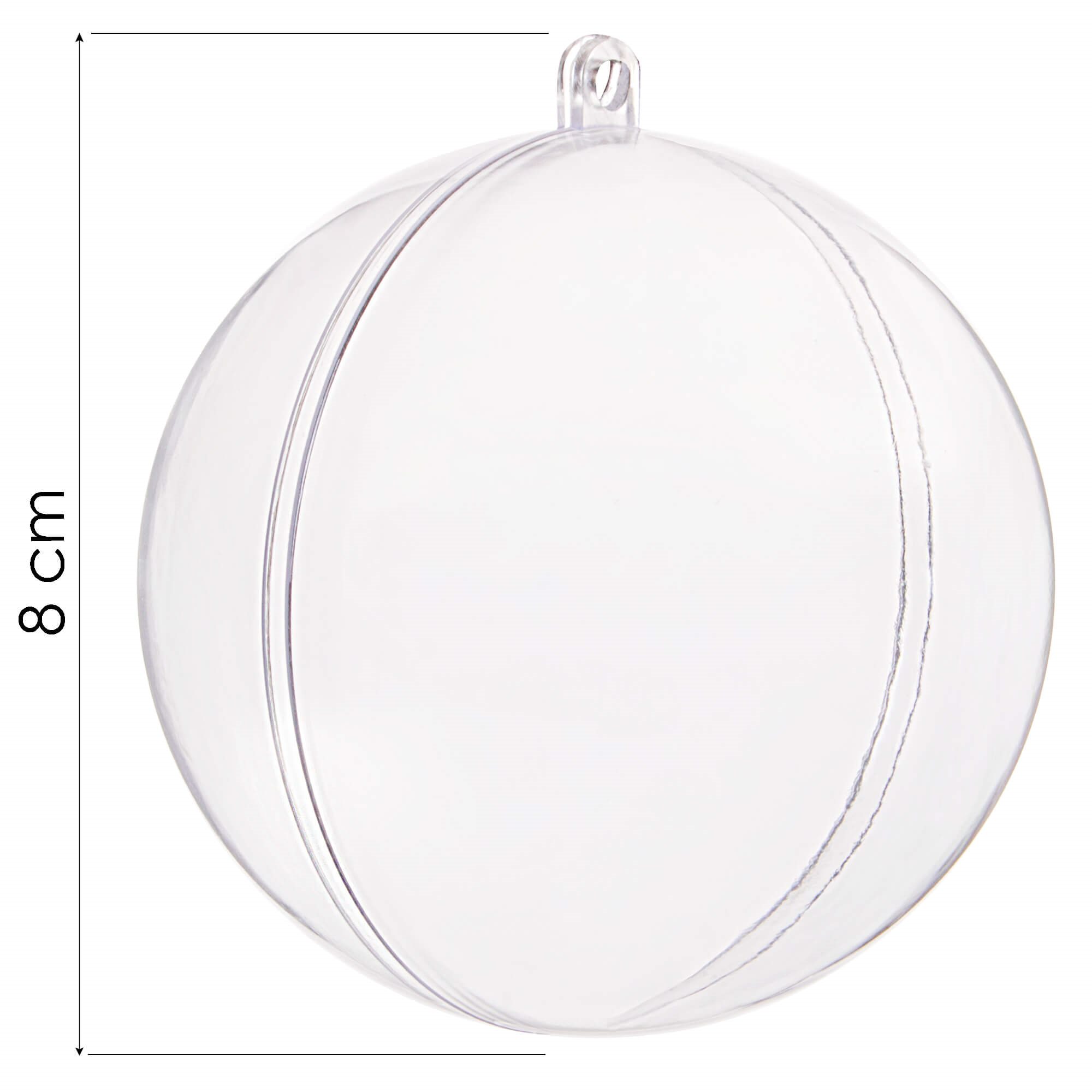 Kalėdinis plastikinis burbulas springos 8 cm