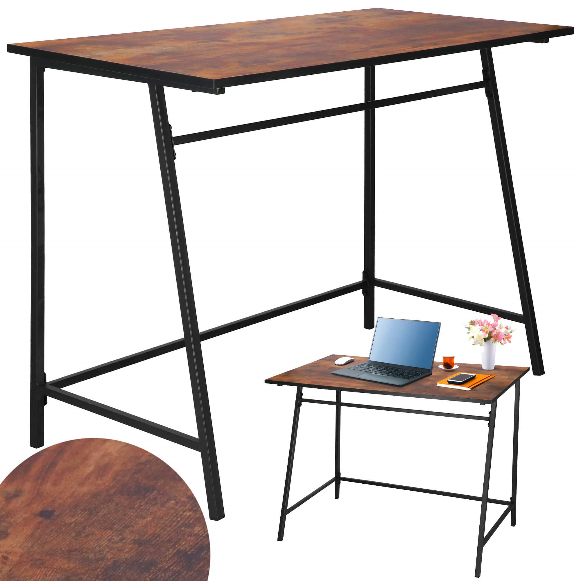 Rašomasis stalas springos hf0027, 100x50x76 cm, loft stilius 2