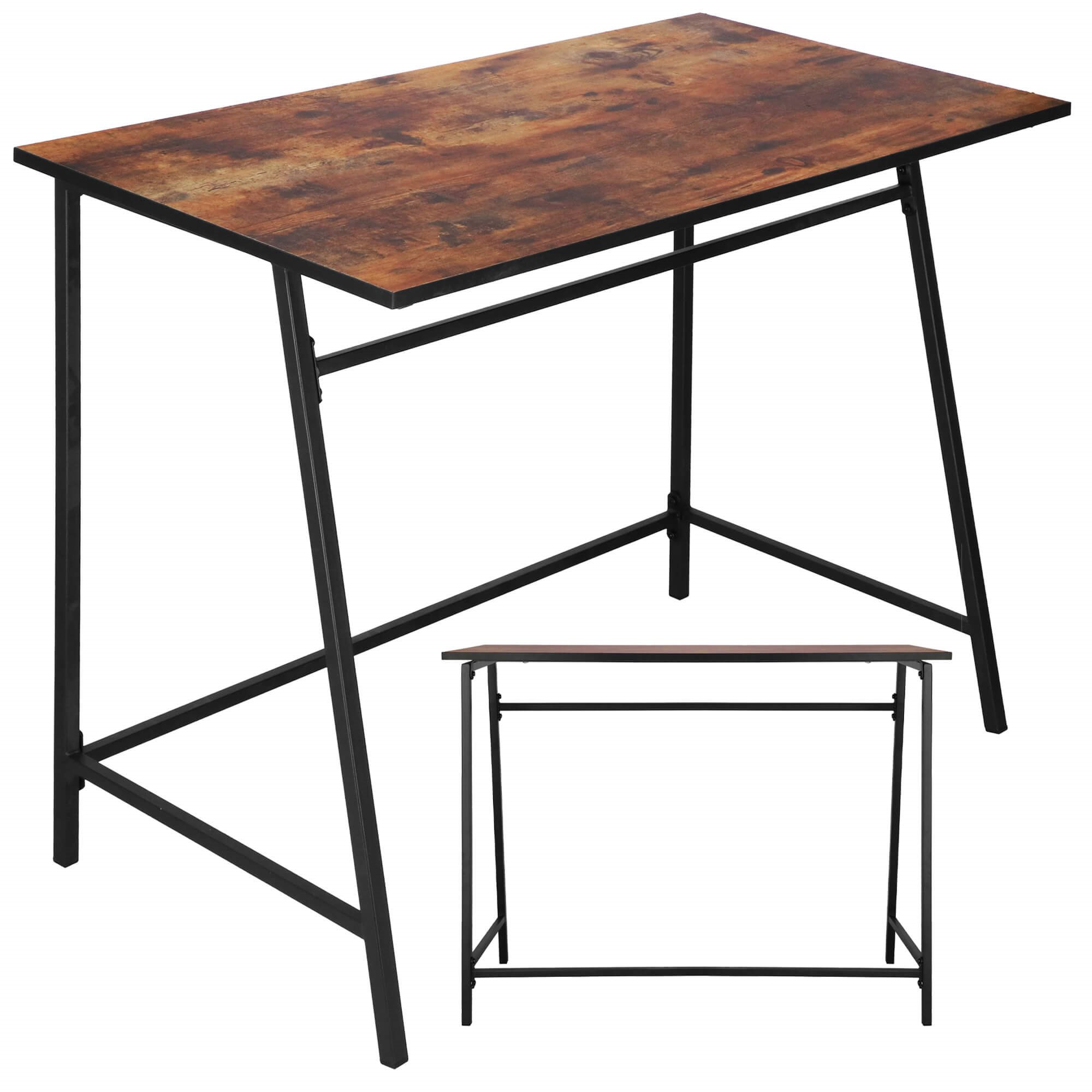 Rašomasis stalas springos hf0027, 100x50x76 cm, loft stilius