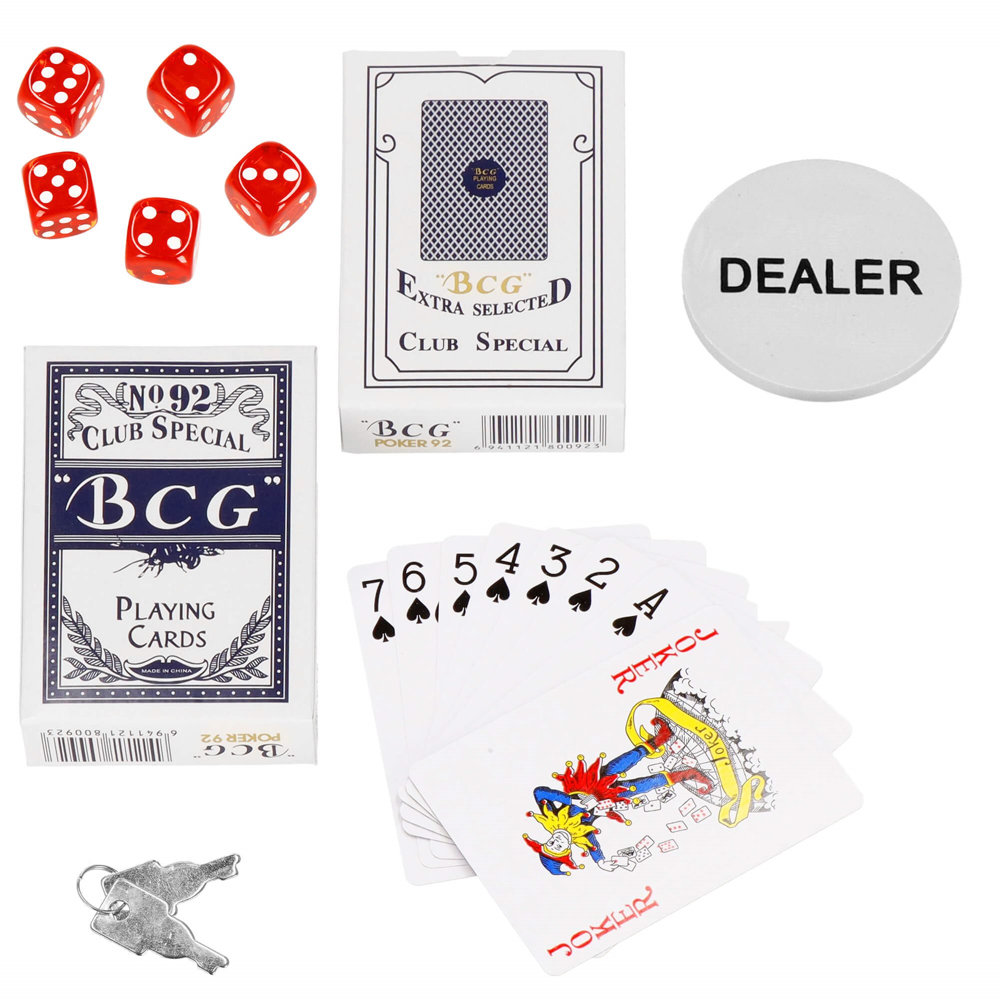 Pokerio rinkinys springos su žaidimo kilimėliu ir 500 žetonų