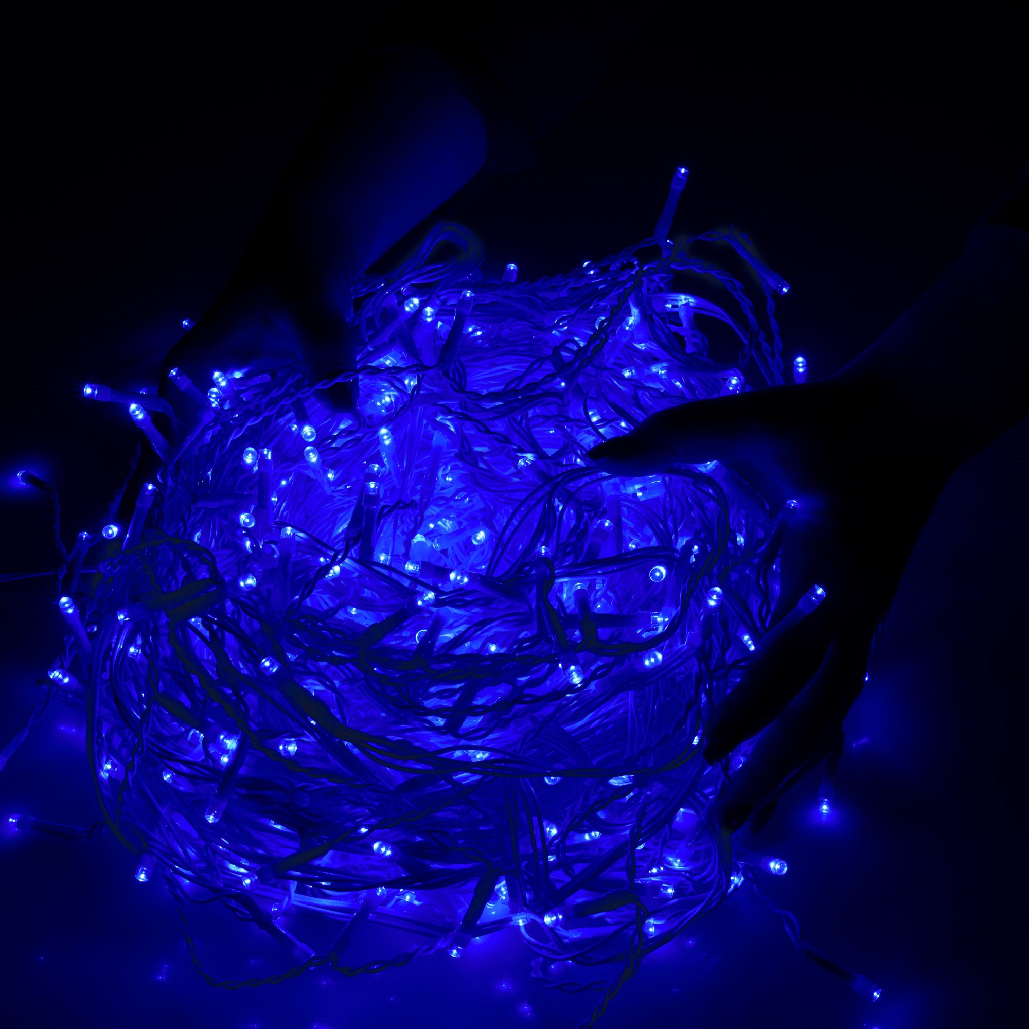 Mėlyna led girlianda varvekliai 300 led 2