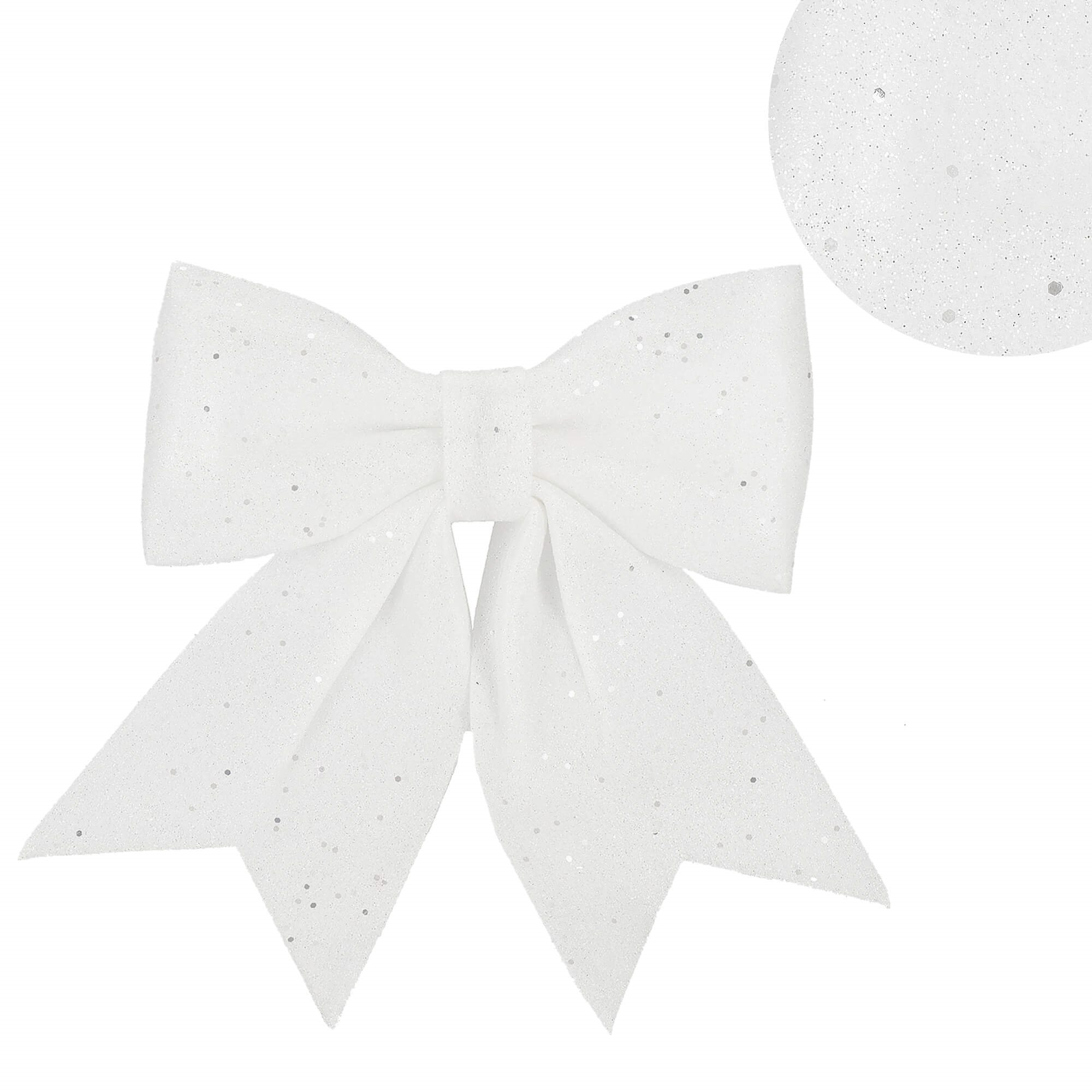 Kalėdinis kaspinas springos 30 cm baltas