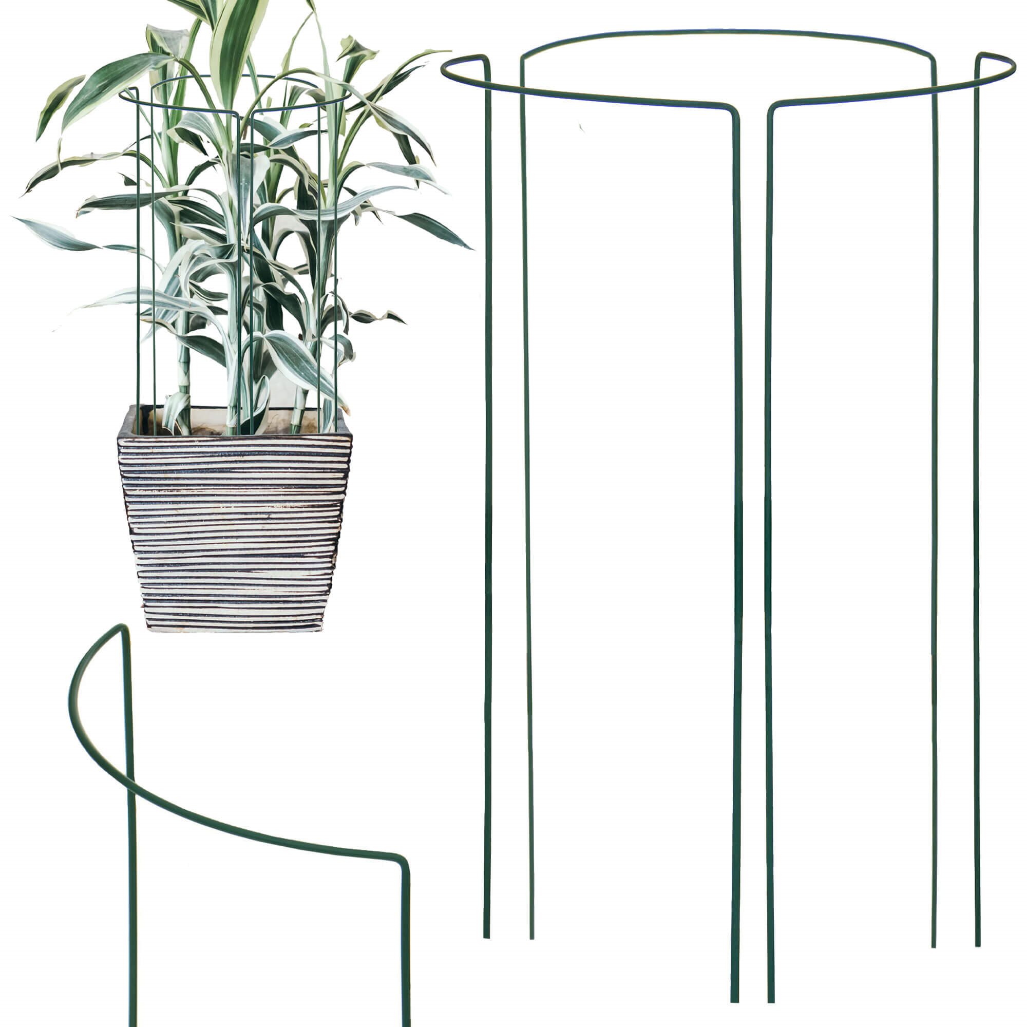 Metalinė gėlių atrama springos 100 cm, 3 dalių 2