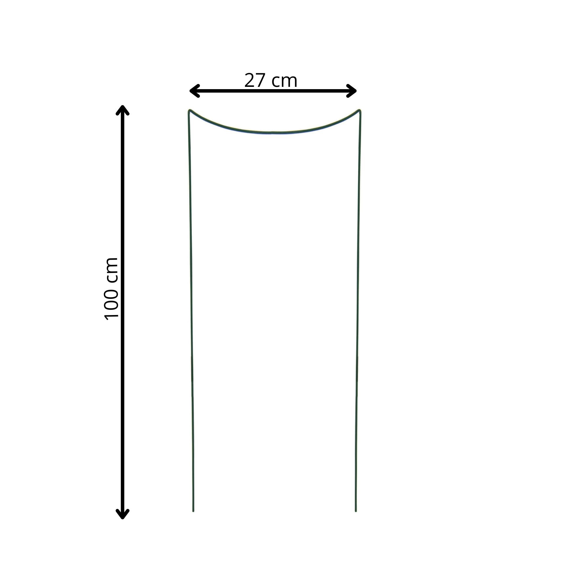 Metalinė gėlių atrama springos 100 cm, 3 dalių 1