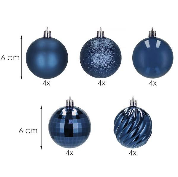 Kalėdiniai žaisliukai springos 6 cm, 20 vnt.