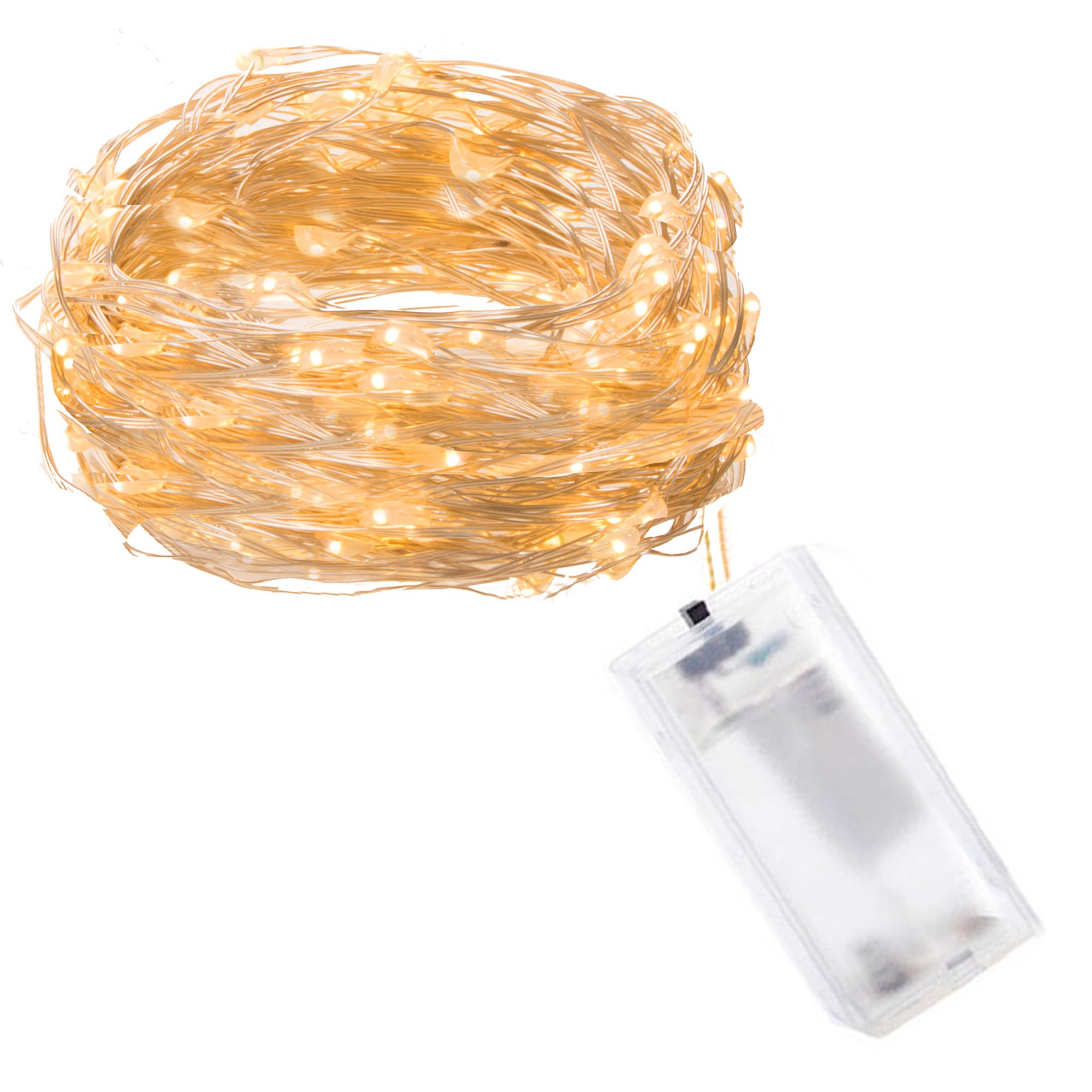 Mikrolempų girlianda 10 led, šilta balta