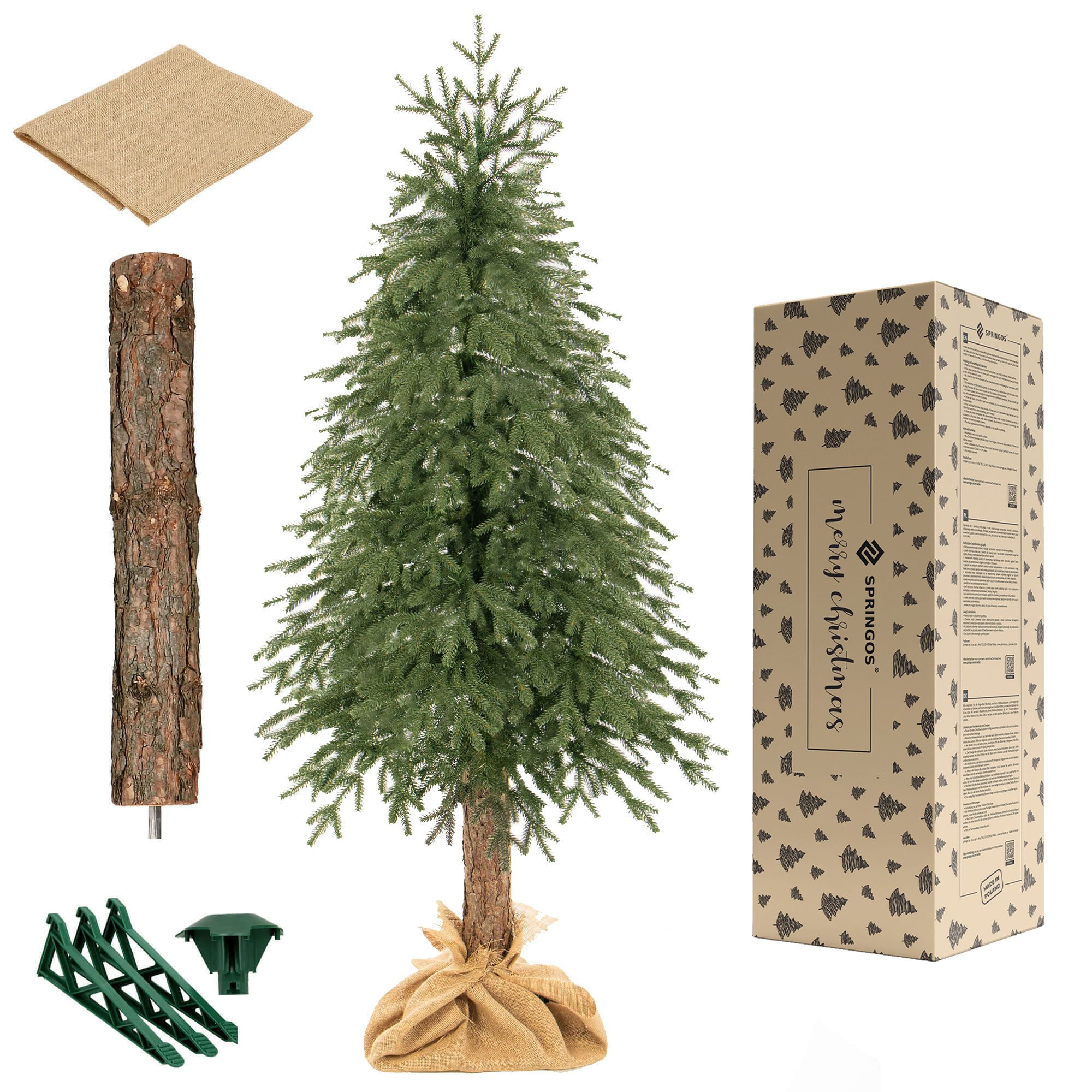 Dirbtinė eglutė ant kamieno springos lux 220 cm
