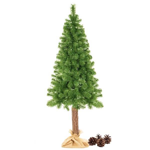 Kalėdų eglutė springos ct0115 220 cm su natūraliu kamienu ir džiutu