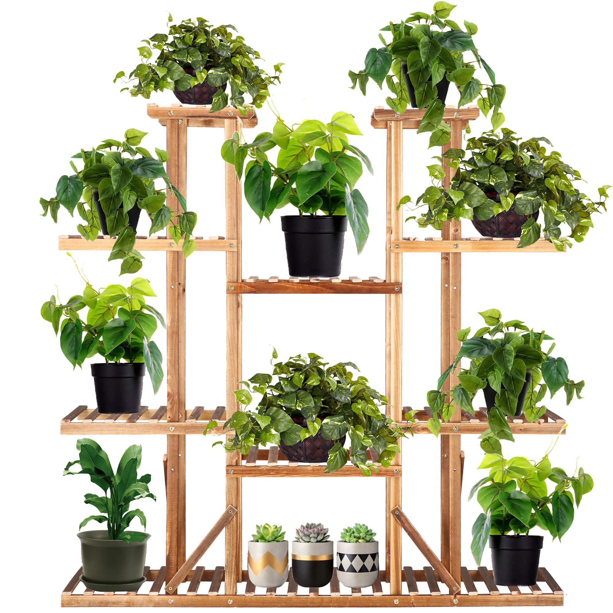 Gėlių stovas springos 119 cm su 9 lentynomis