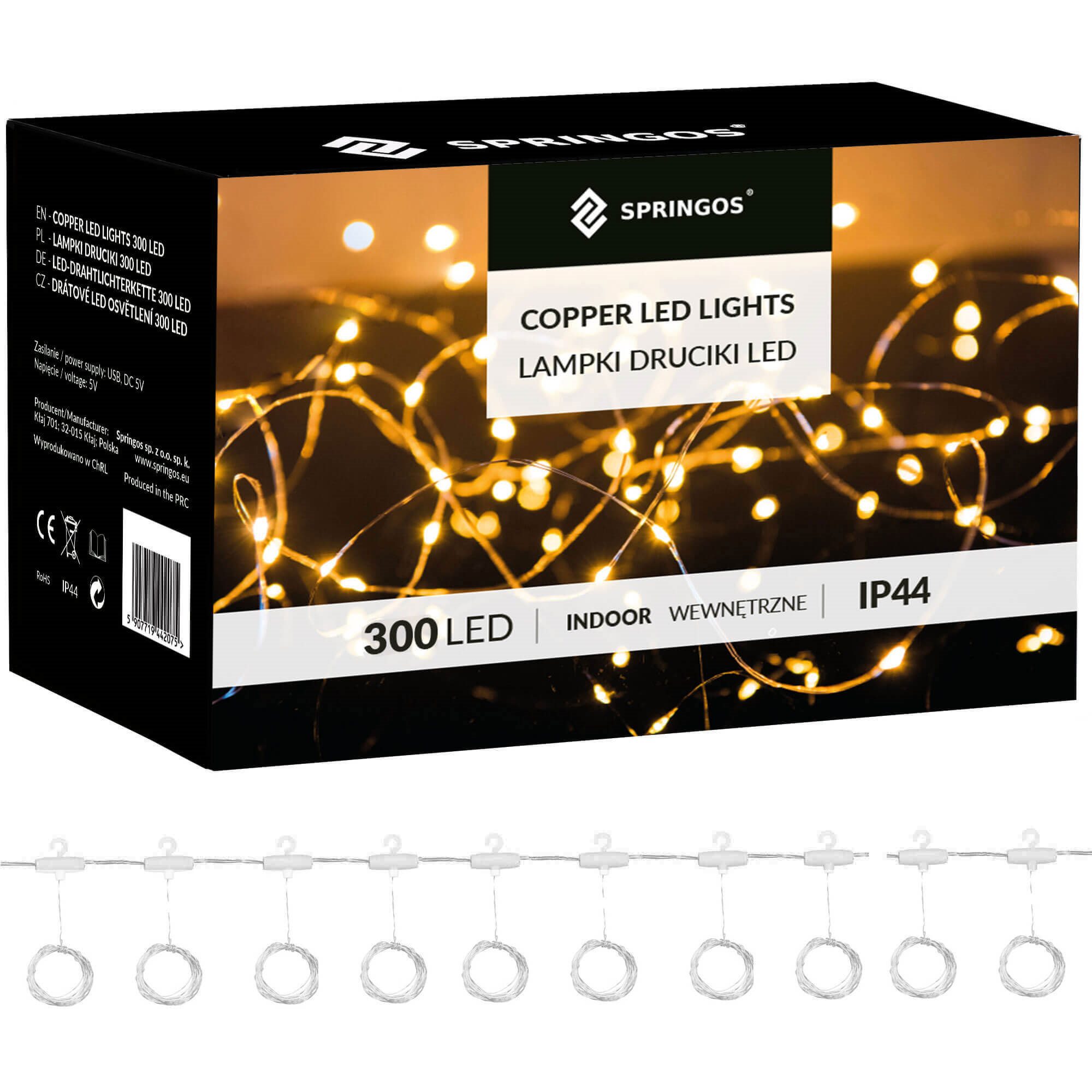 Šviesos užuolaida springos 300 led 3x3 m su nuotoliniu valdymu