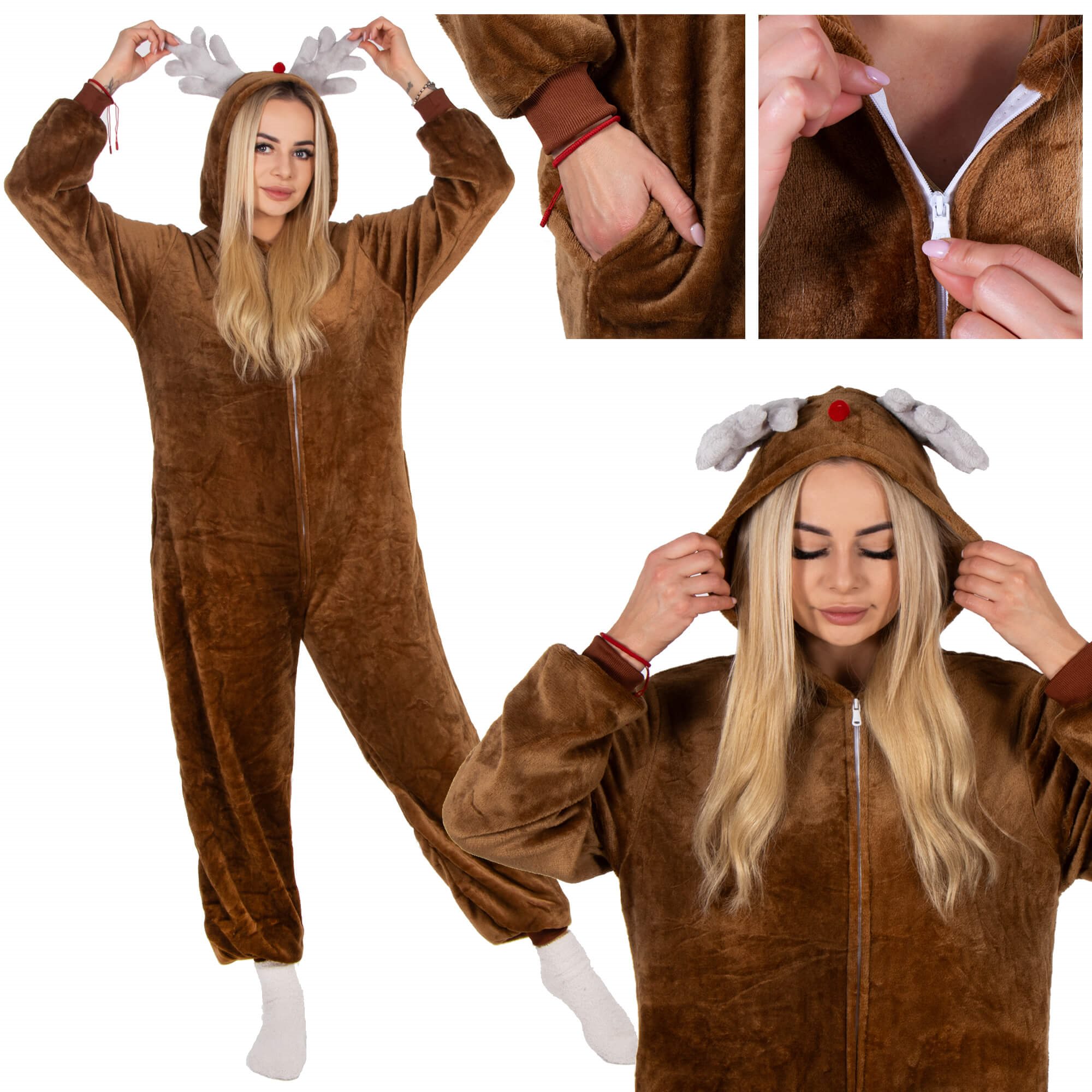 Kigurumi pižama su elnio raštu springos, dydis s 1