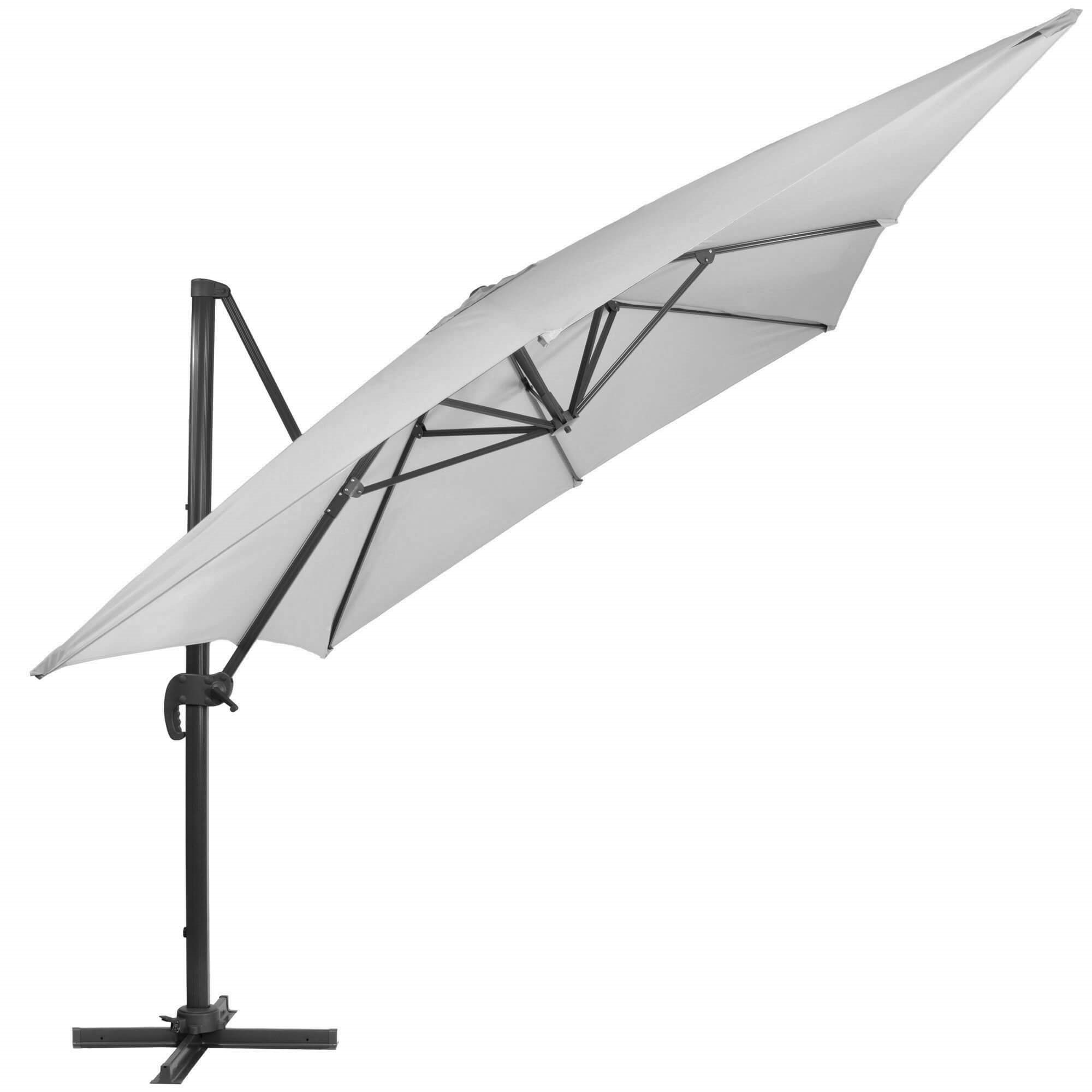 Sodo skėtis Springos GU0048 su uždangalu, 500 cm, kabantis, šviesiai pilkas