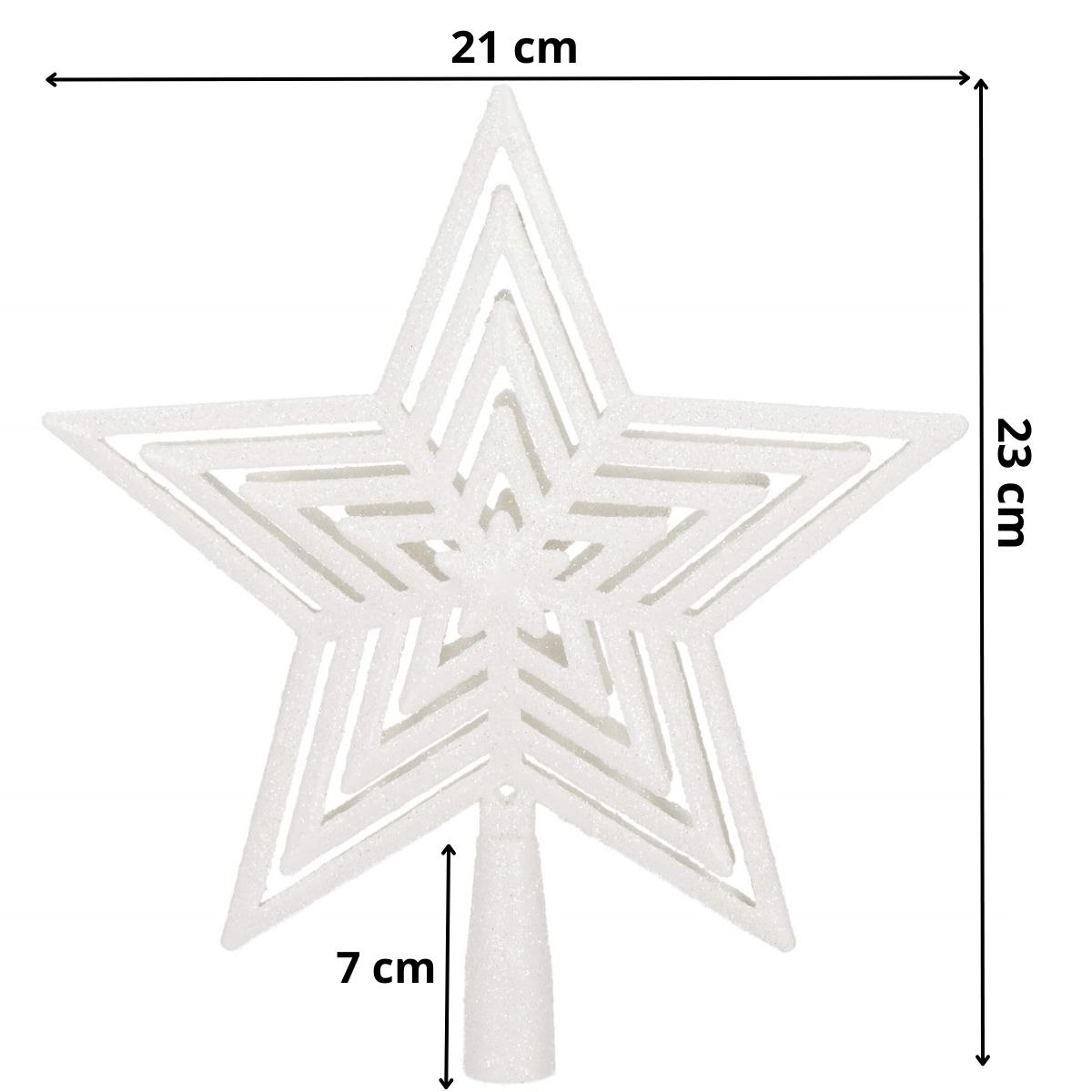 Eglutės žvaigždė springos ca1279 23 cm, plastikinė