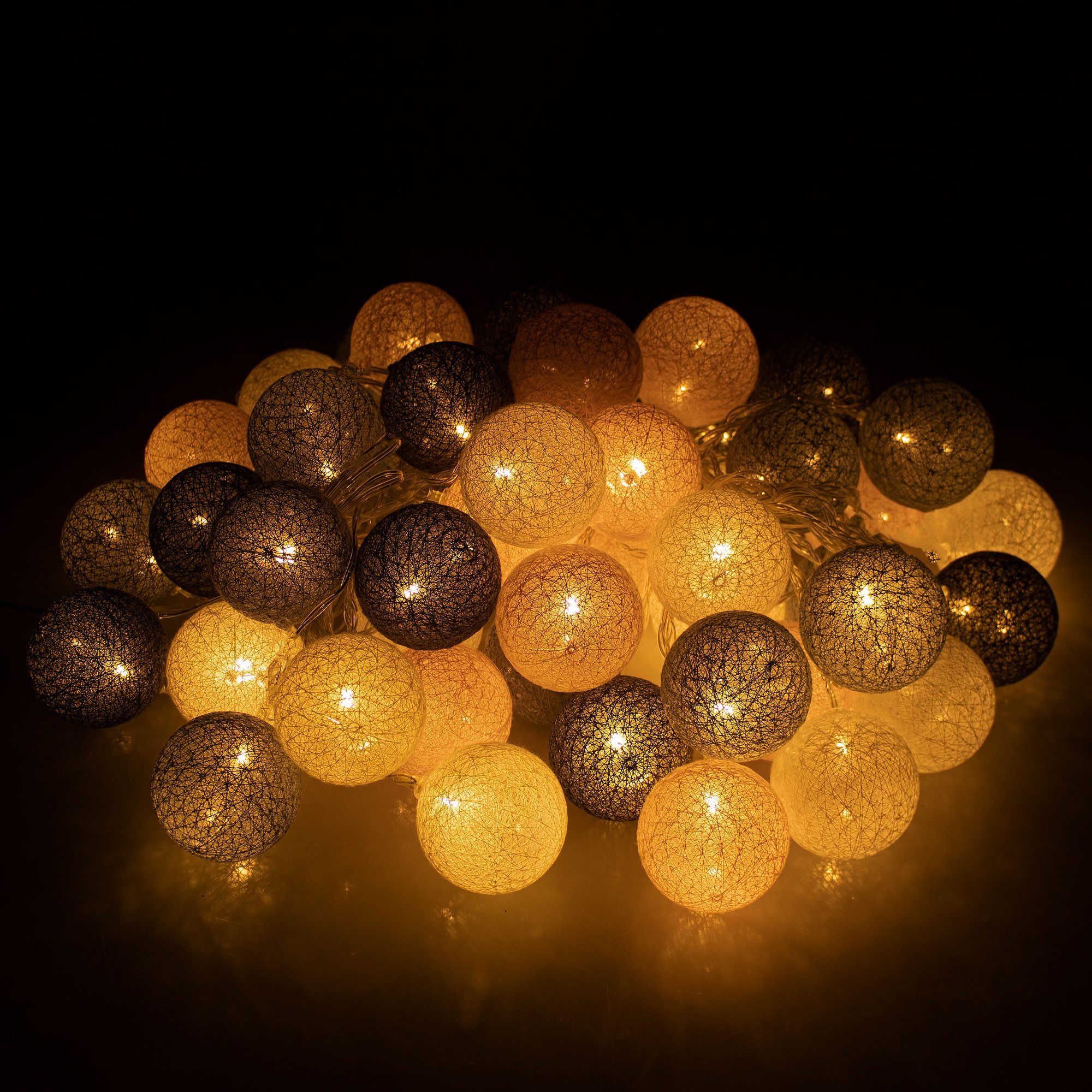 Dekoratyvinė girlianda springos, 50 led, šiltai balta šviesa, 10 m
