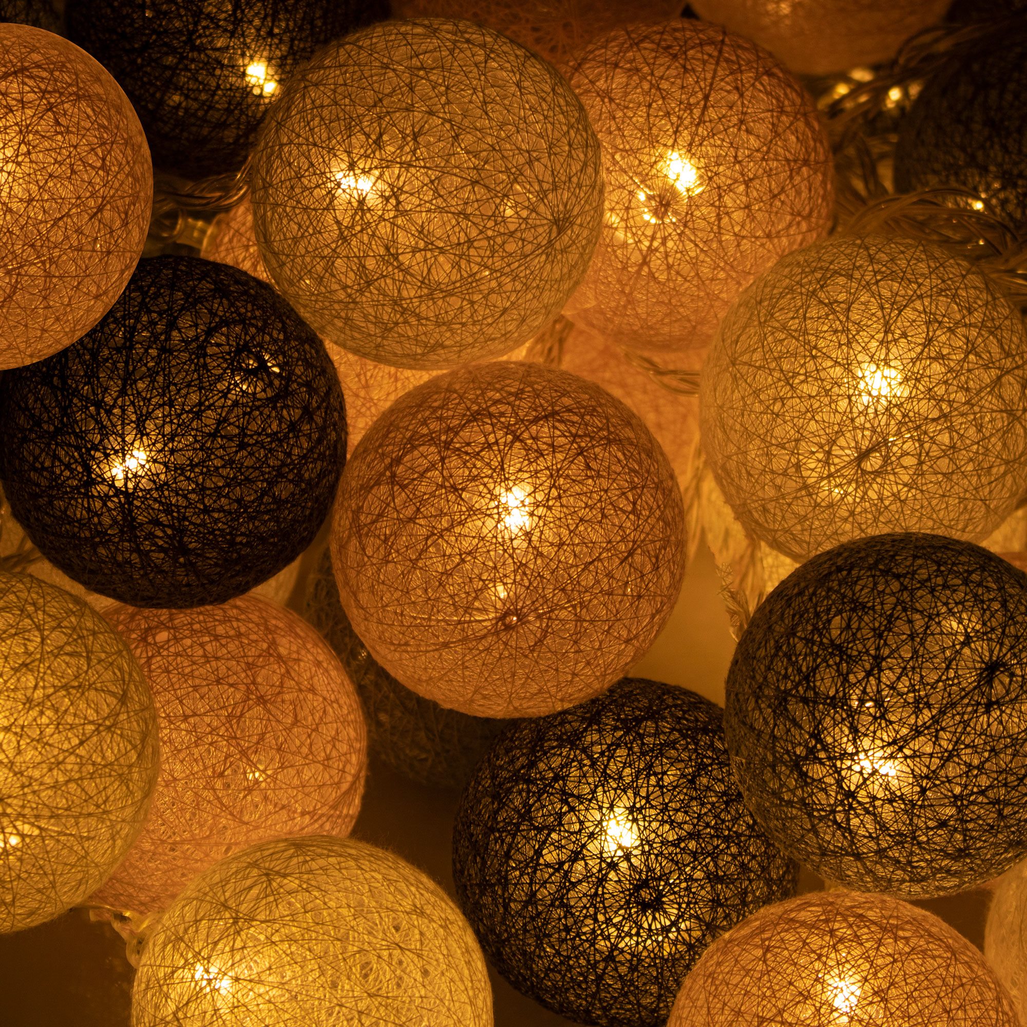 Dekoratyvinė girlianda springos, 50 led, šiltai balta šviesa, 10 m