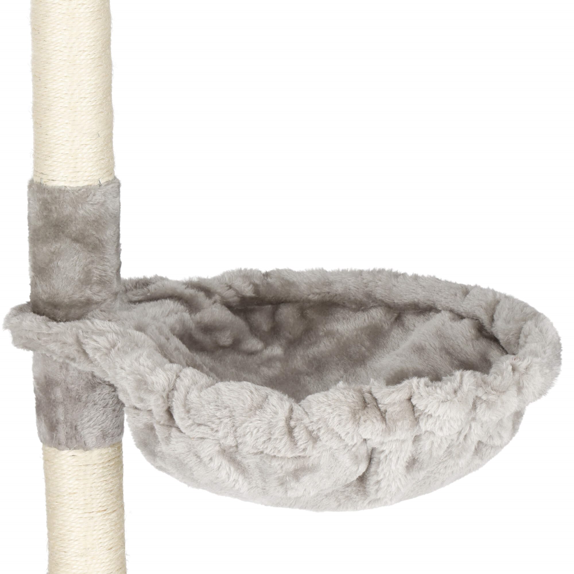 Kačių draskyklė springose pa1039, 96 cm, šviesiai pilka/kreminė