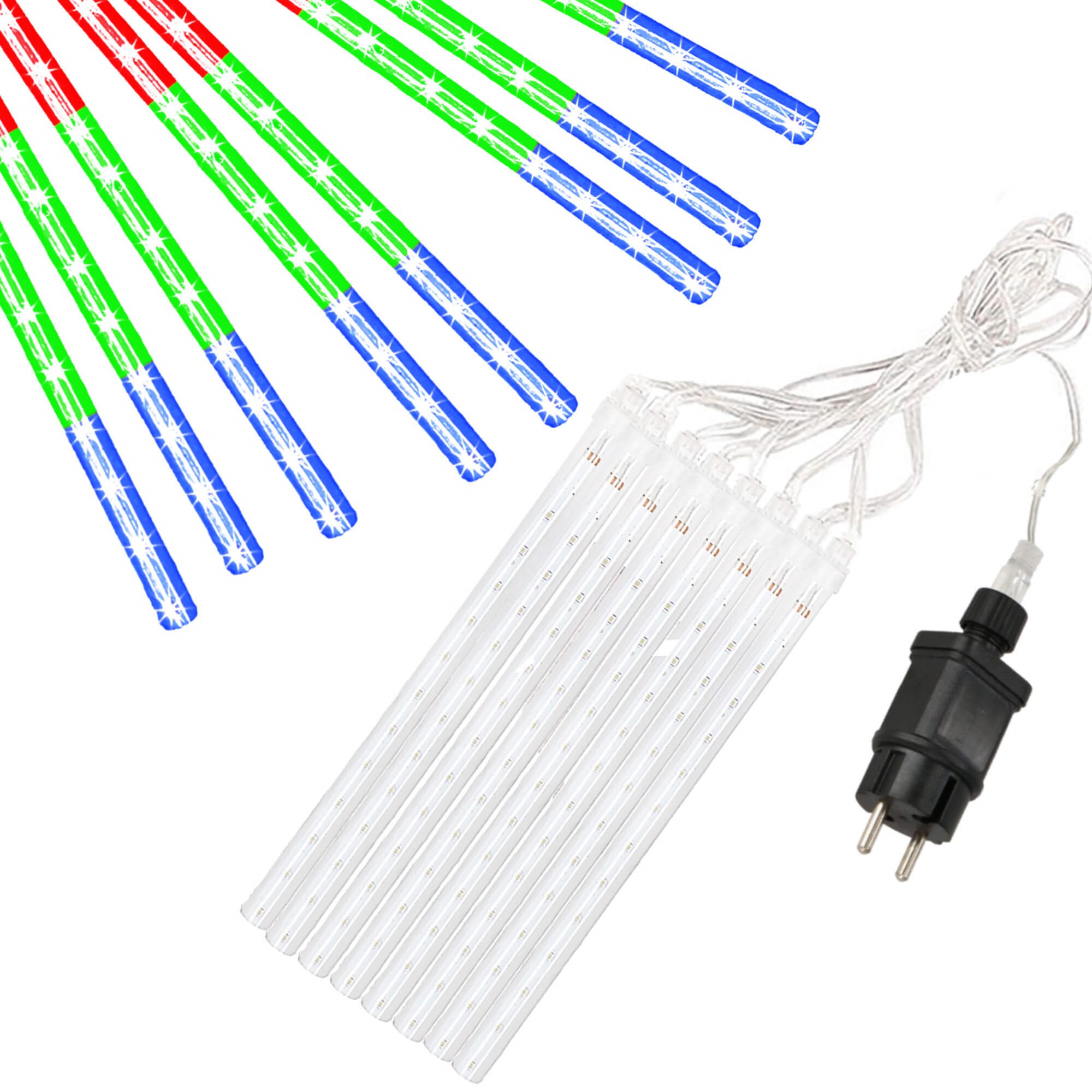 Šviesos girlianda su varvekliais, krintančio sniego efektas, 144 led, 3 m 2