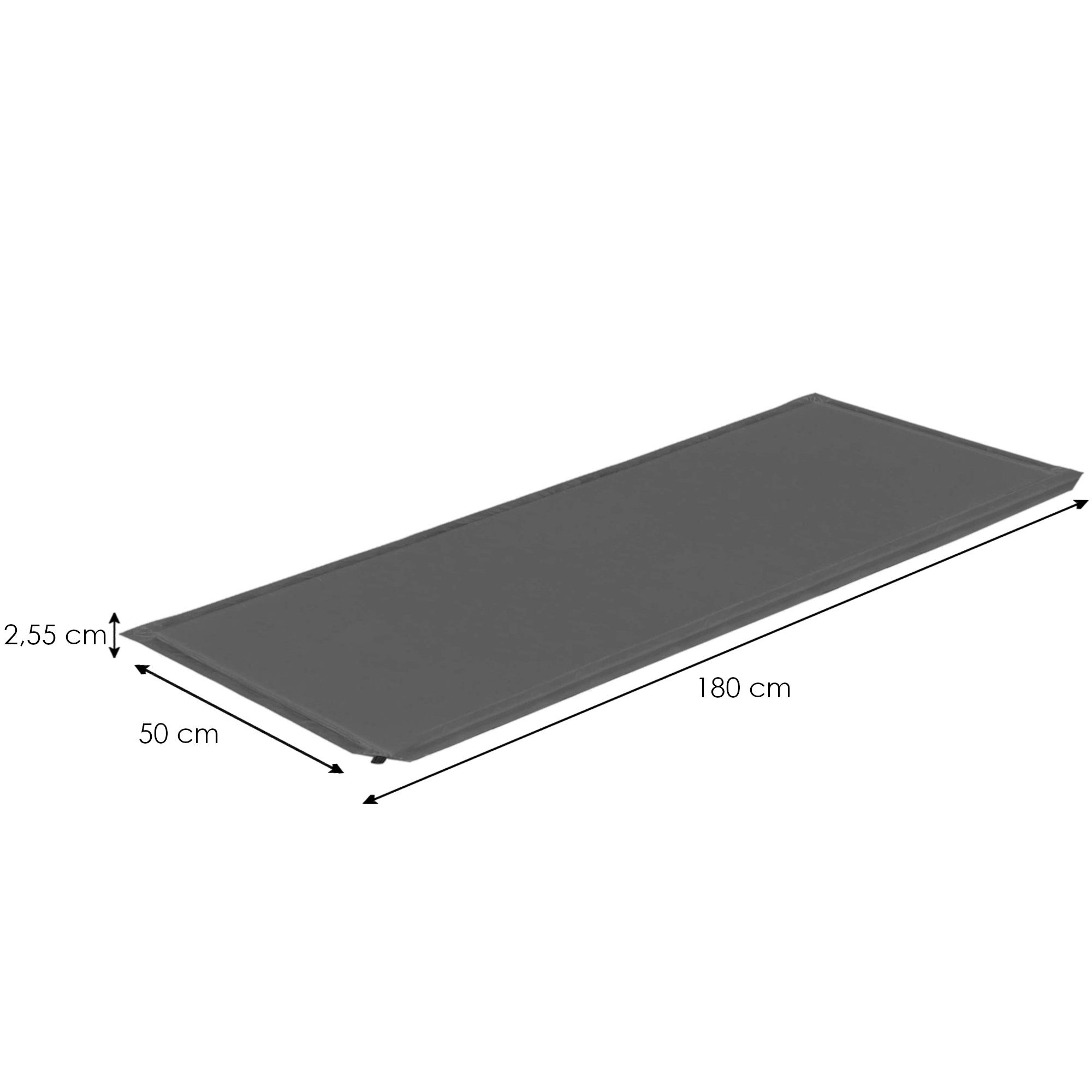 Savaime prisipučiantis kilimėlis Springos 180 cm pilkas