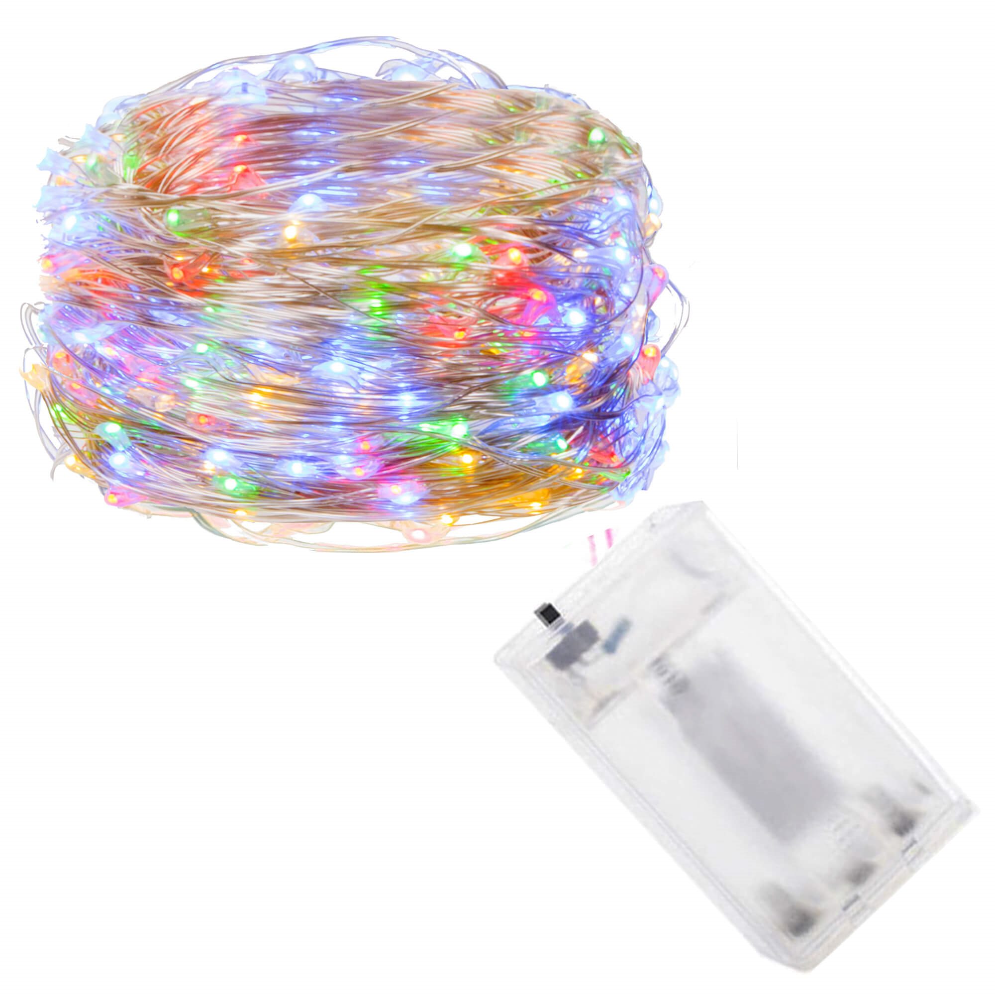 Mikro led lempų girlianda 50 led, daugiaspalvė, 4,9 m